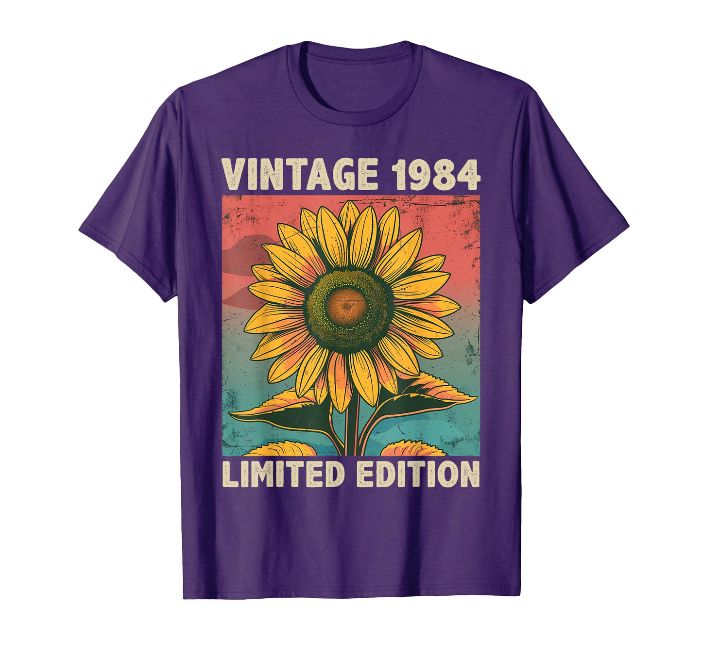 41 Years Old Gift Vintage 1984 Sunflower Lover 41st Birthday T-Shirt