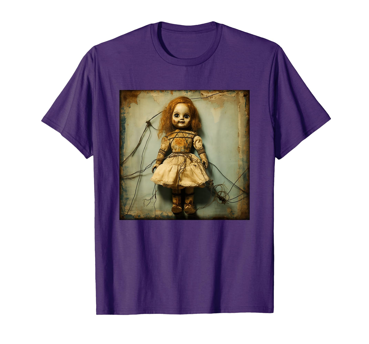 Creepy Haunted Doll Vintage Horror Nightmare Doll T-Shirt