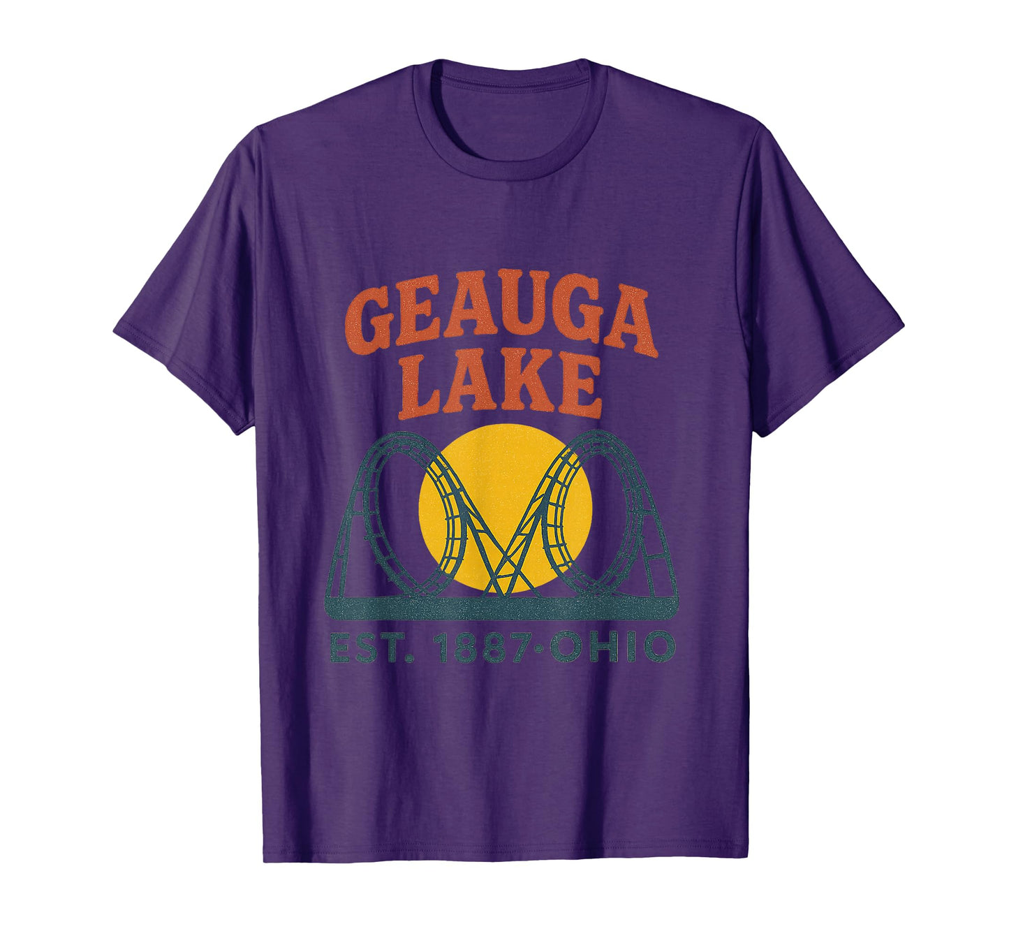 Geauga Lake Double Loop Roller Coaster Vintage T-Shirt