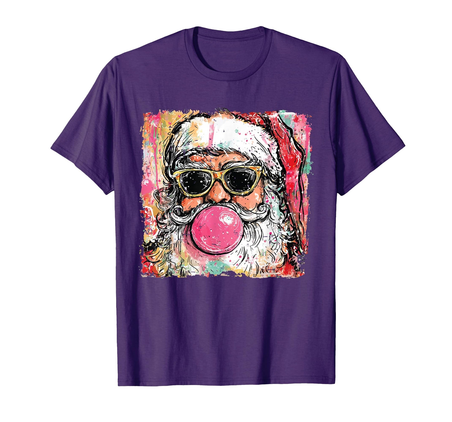 Vintage Funny Xmas Santa Claus Bubble Gum Christmas Holiday T-Shirt