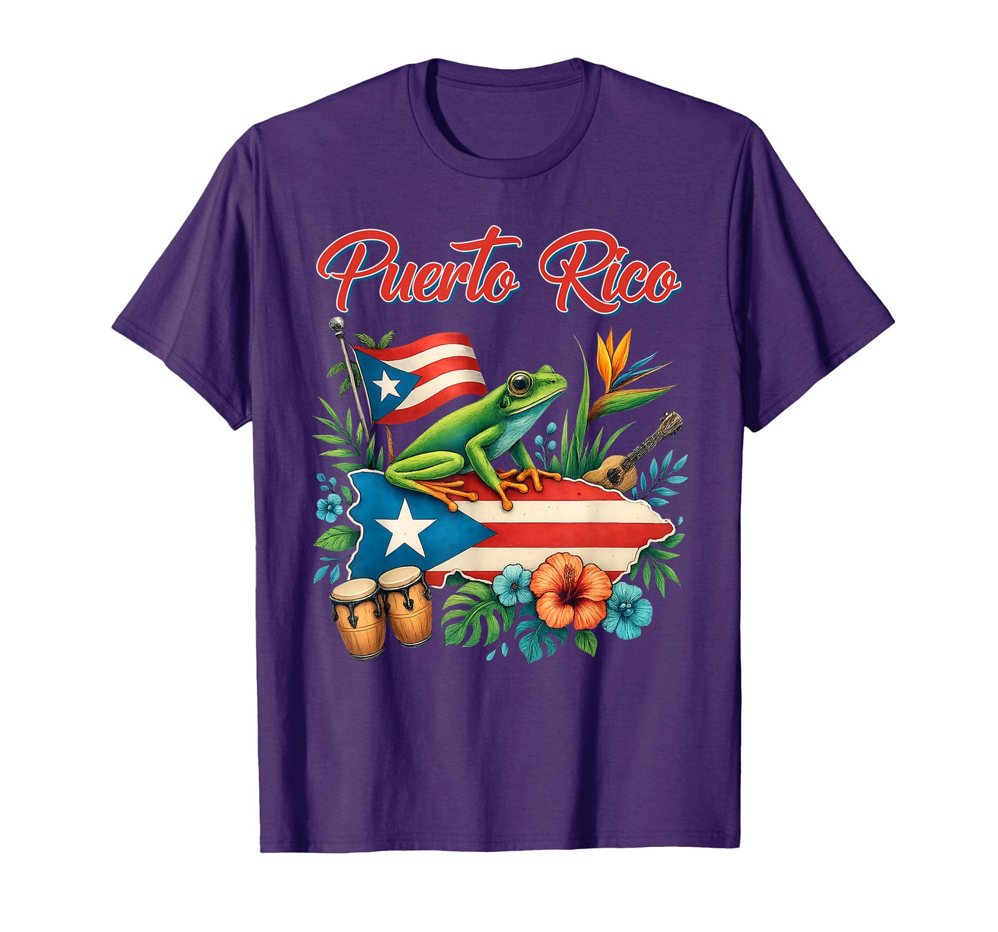 Puerto Rico Flag Hispanic Heritage Month Boricua Rican Retro T-Shirt