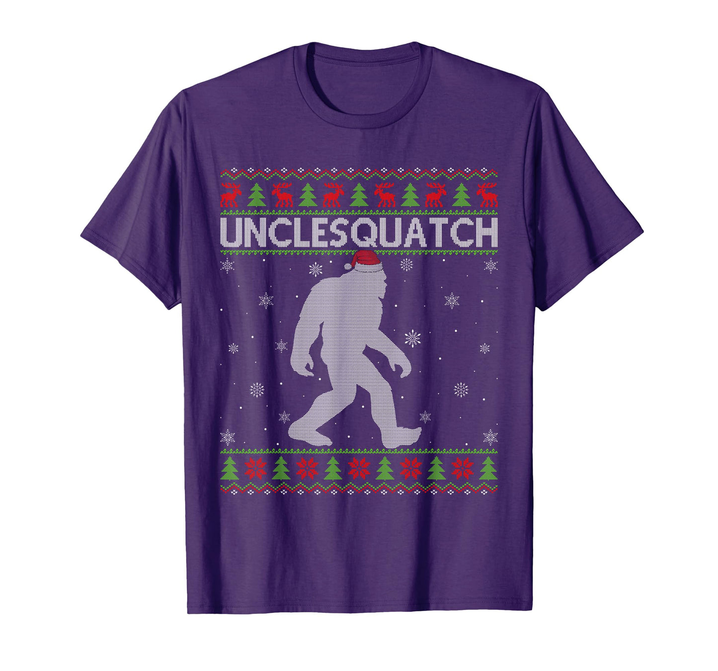 Uncle Sasquatch Bigfoot Ugly Christmas Sweaters Xmas T-Shirt