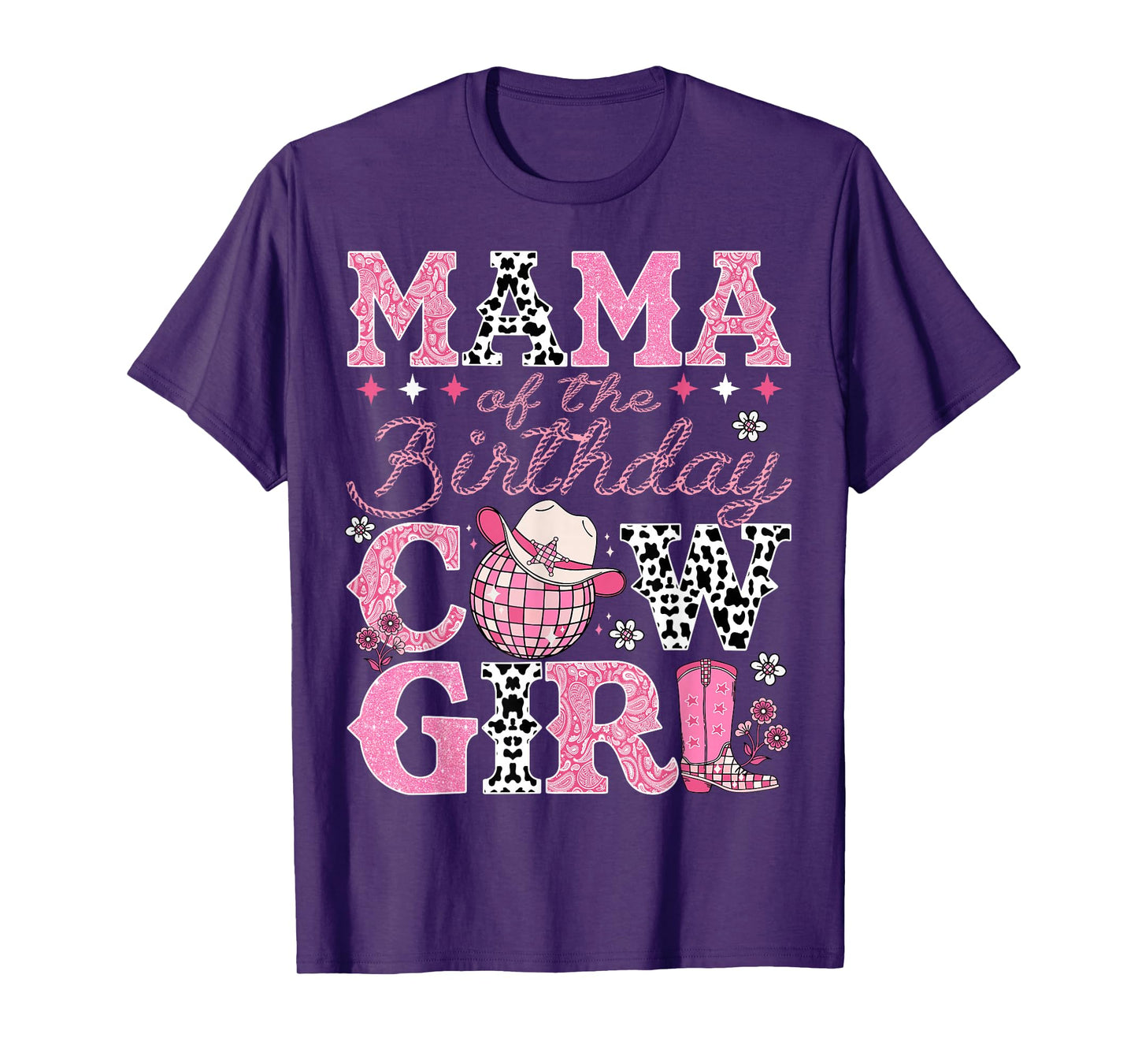 Mama Of The Birthday CowGirl Rodeo Mama Bday Party T-Shirt