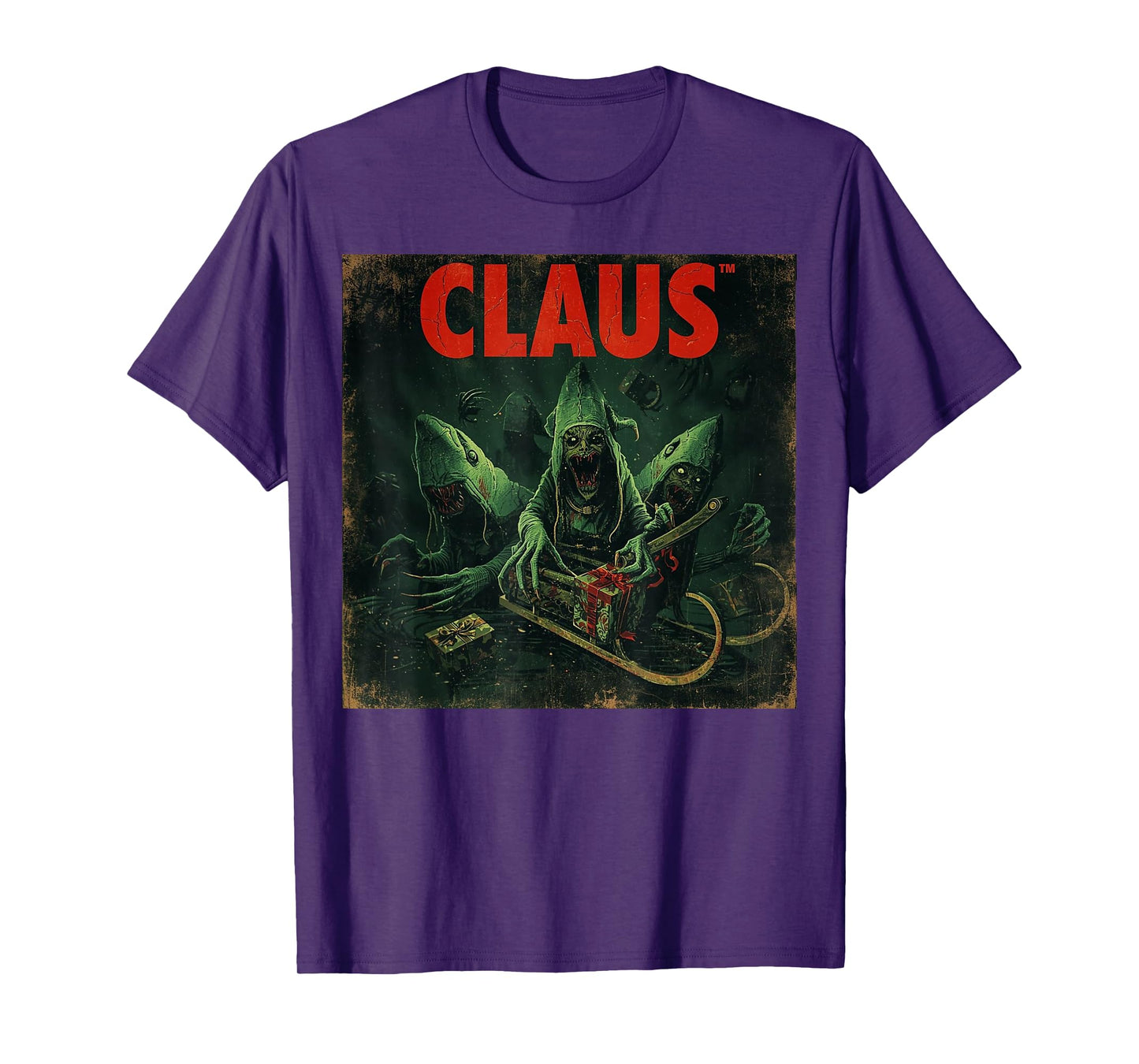 Creepy Claus Horror Christmas Dark Elf Top T-Shirt