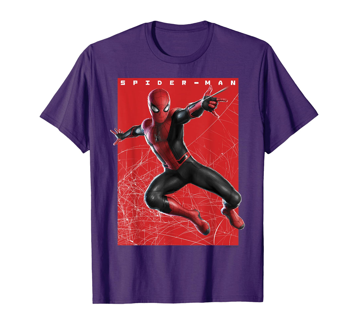 Marvel Spider-Man Far From Home Web Swinging Poster T-Shirt