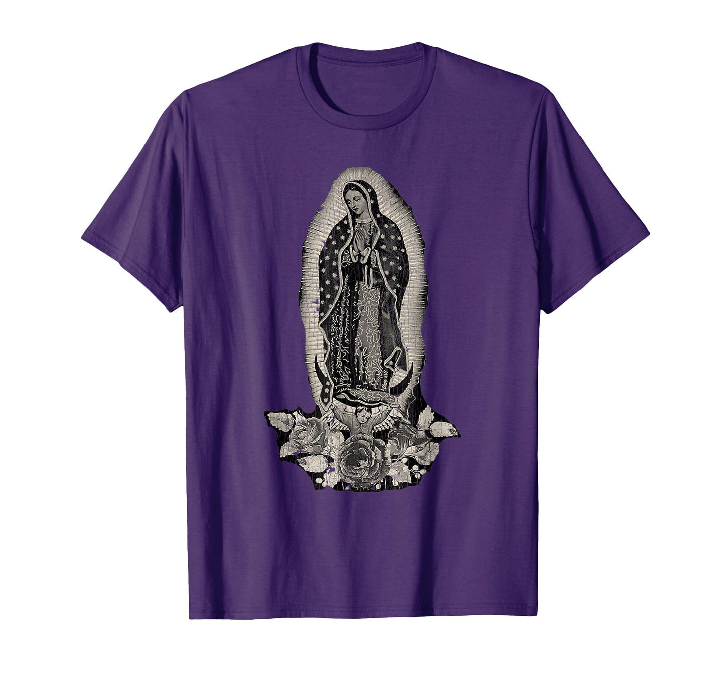 Vintage Retro Our Lady De Guadalupe Sant Mary For Christians T-Shirt