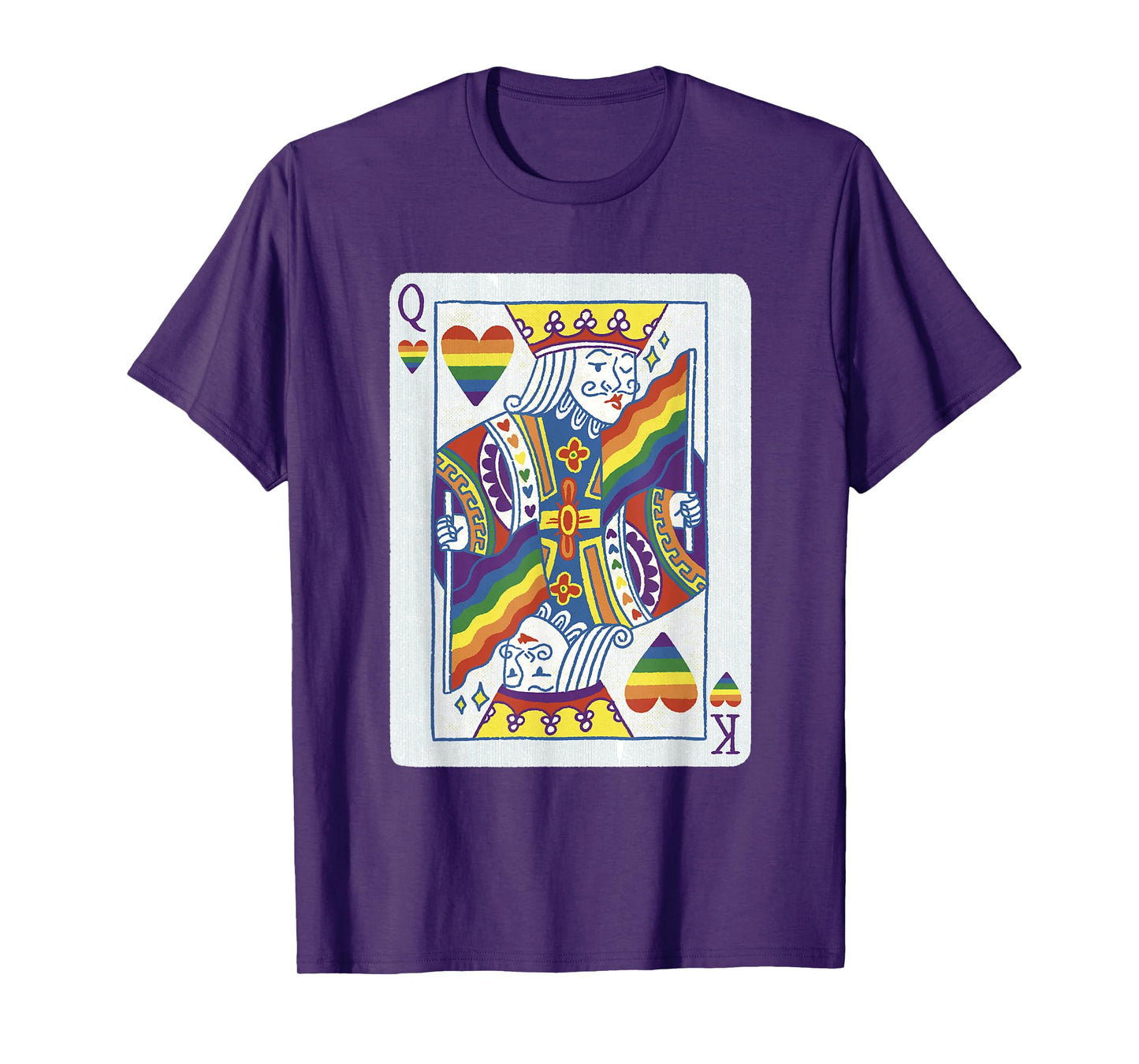 Funny Queen King Playing Card Poker Style LGBT Gay Pride T-Shirt