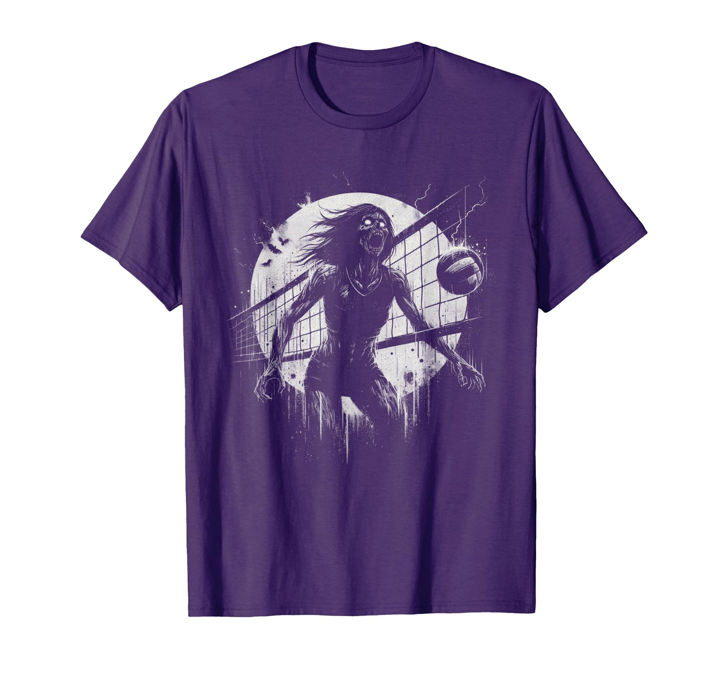 Female Zombie Volleyball - Creepy Volleyball Halloween Lover T-Shirt