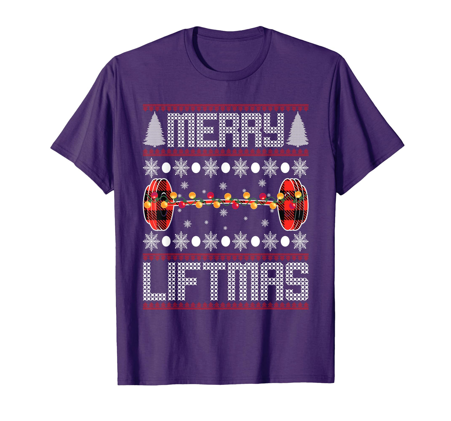 Xmas Apparel Merry Liftmas Christmas Gym Workout Weightlifting Fitness T-Shirt