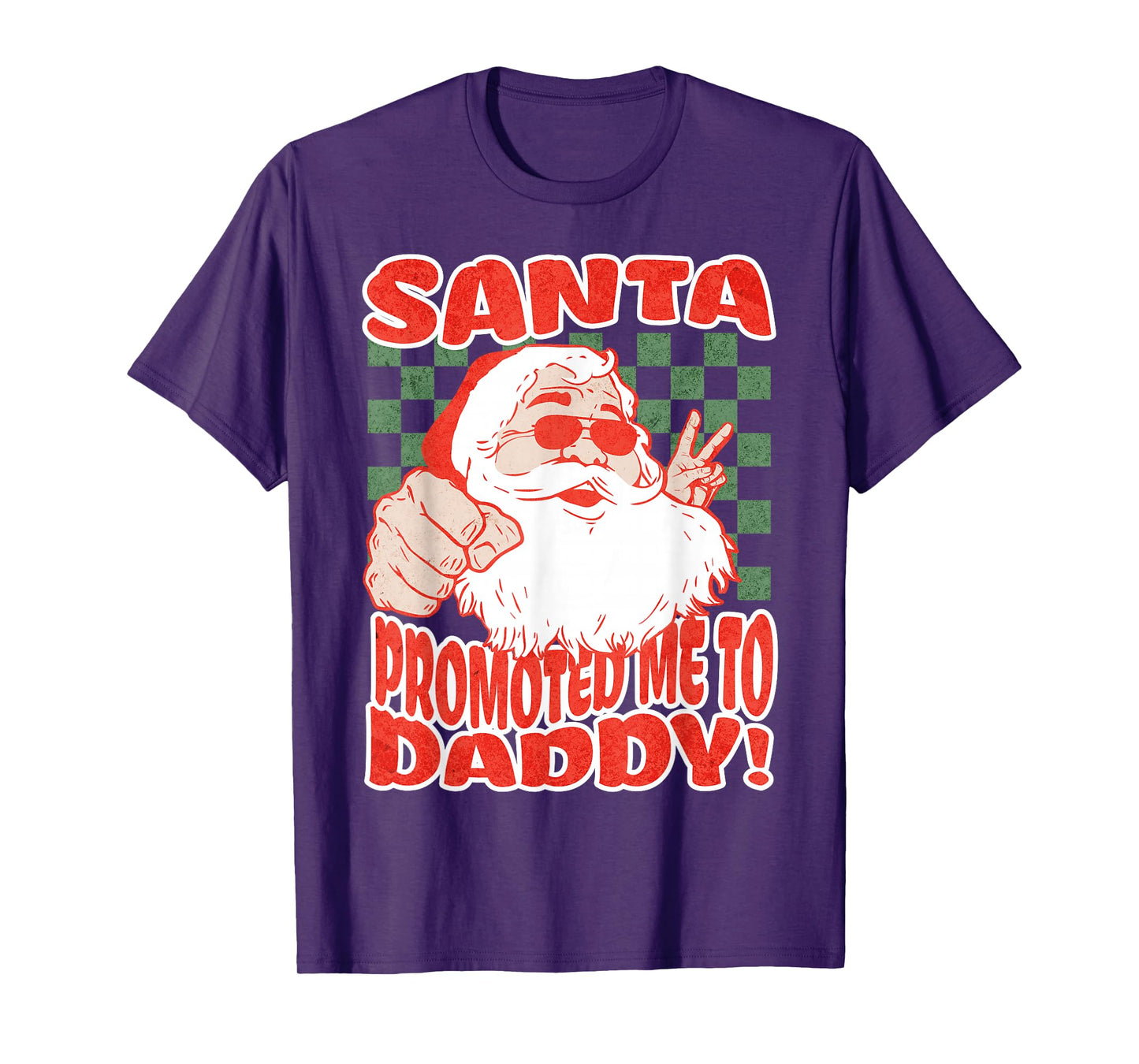 Santa Promoted Me to Daddy Christmas Dad Baby Announcement T-Shirt