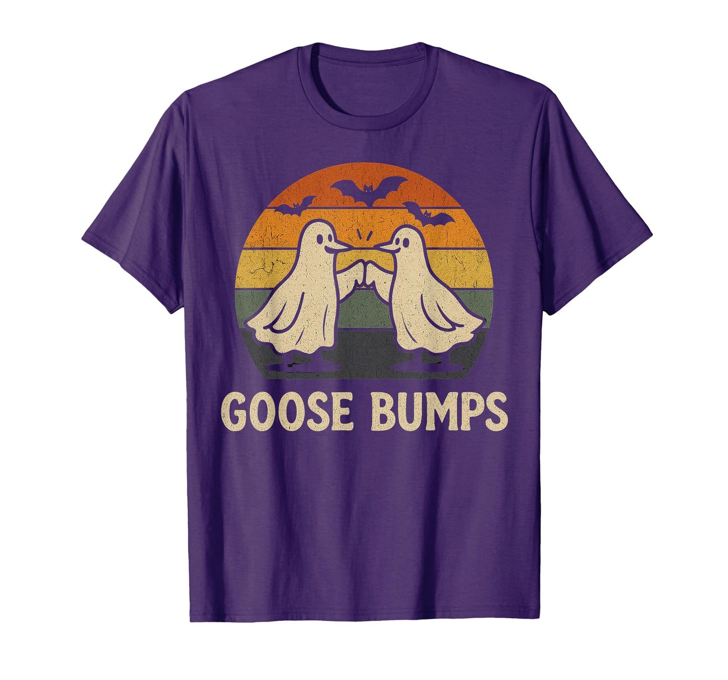 Goose Bumps Halloween Goose Ghost Pumpkin Goose Fist Bump T-Shirt