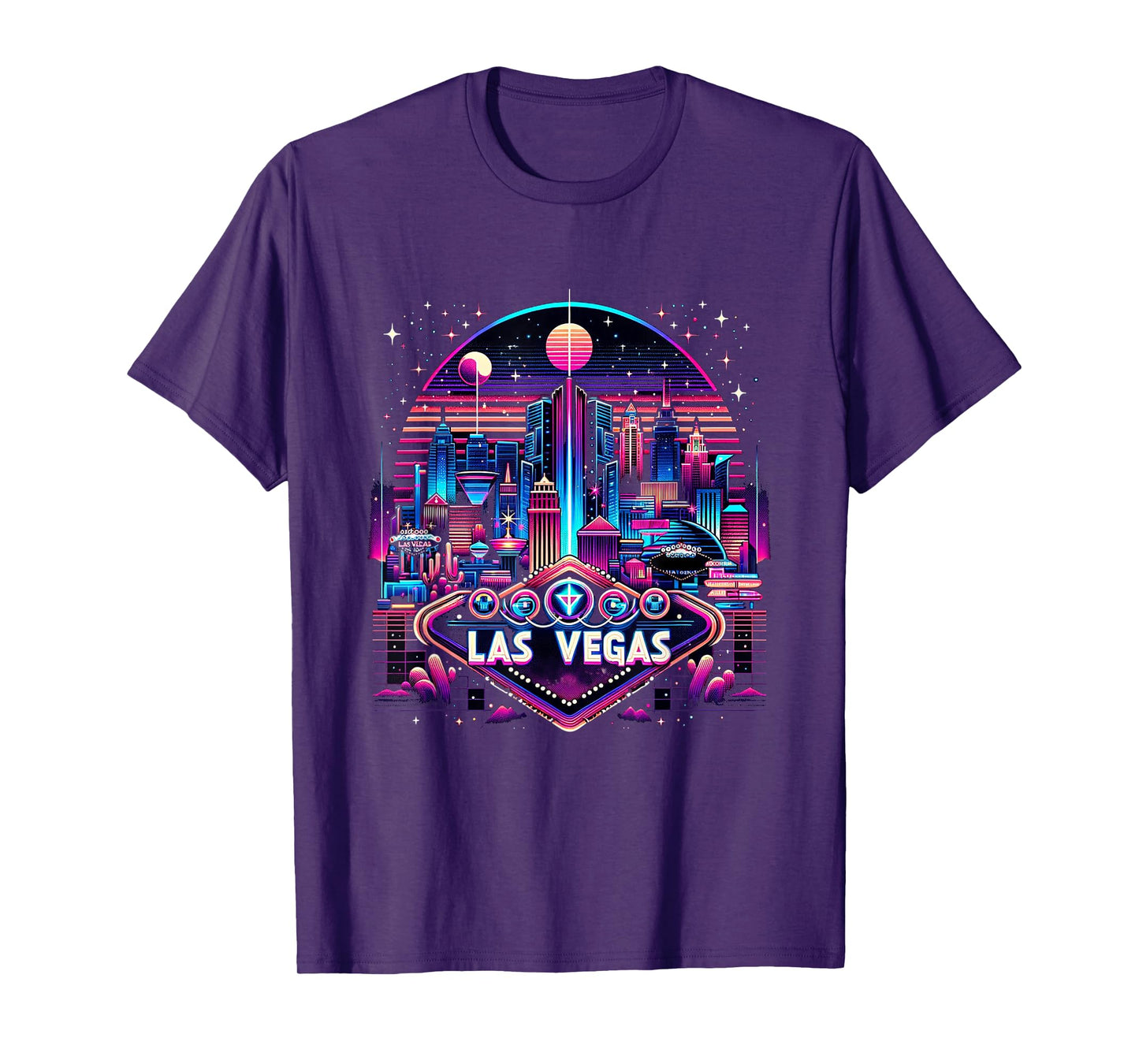 Las Vegas Nevada Shirt NV Family Trip 90s Retro City Skyline T-Shirt