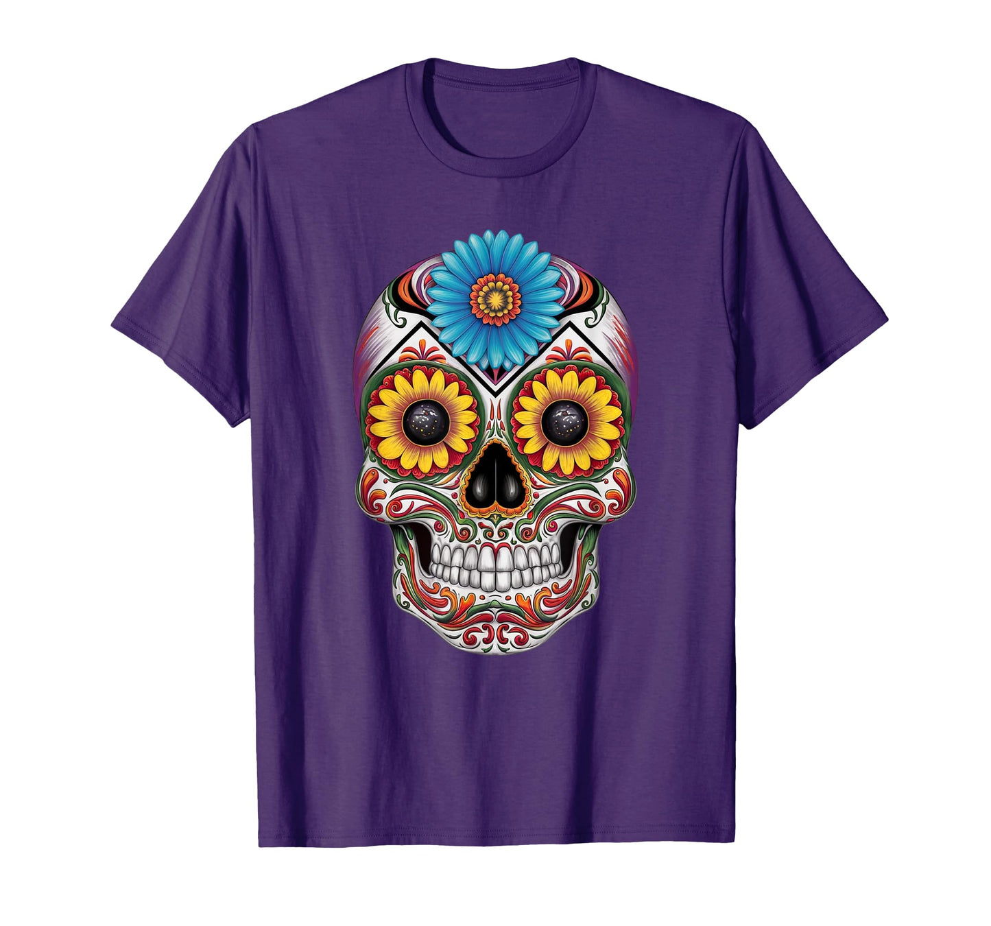 Sugar Skull Day of Dead Halloween Dia De Muertos T-Shirt