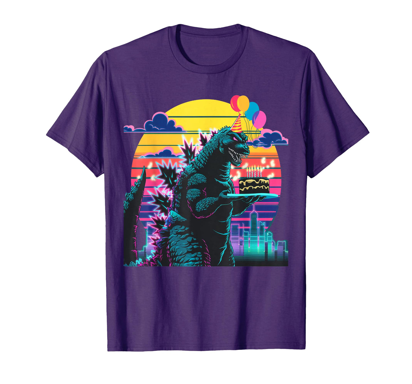 Cute Happy Birthday Japanese Kaiju Monster Party Birthday T-Shirt