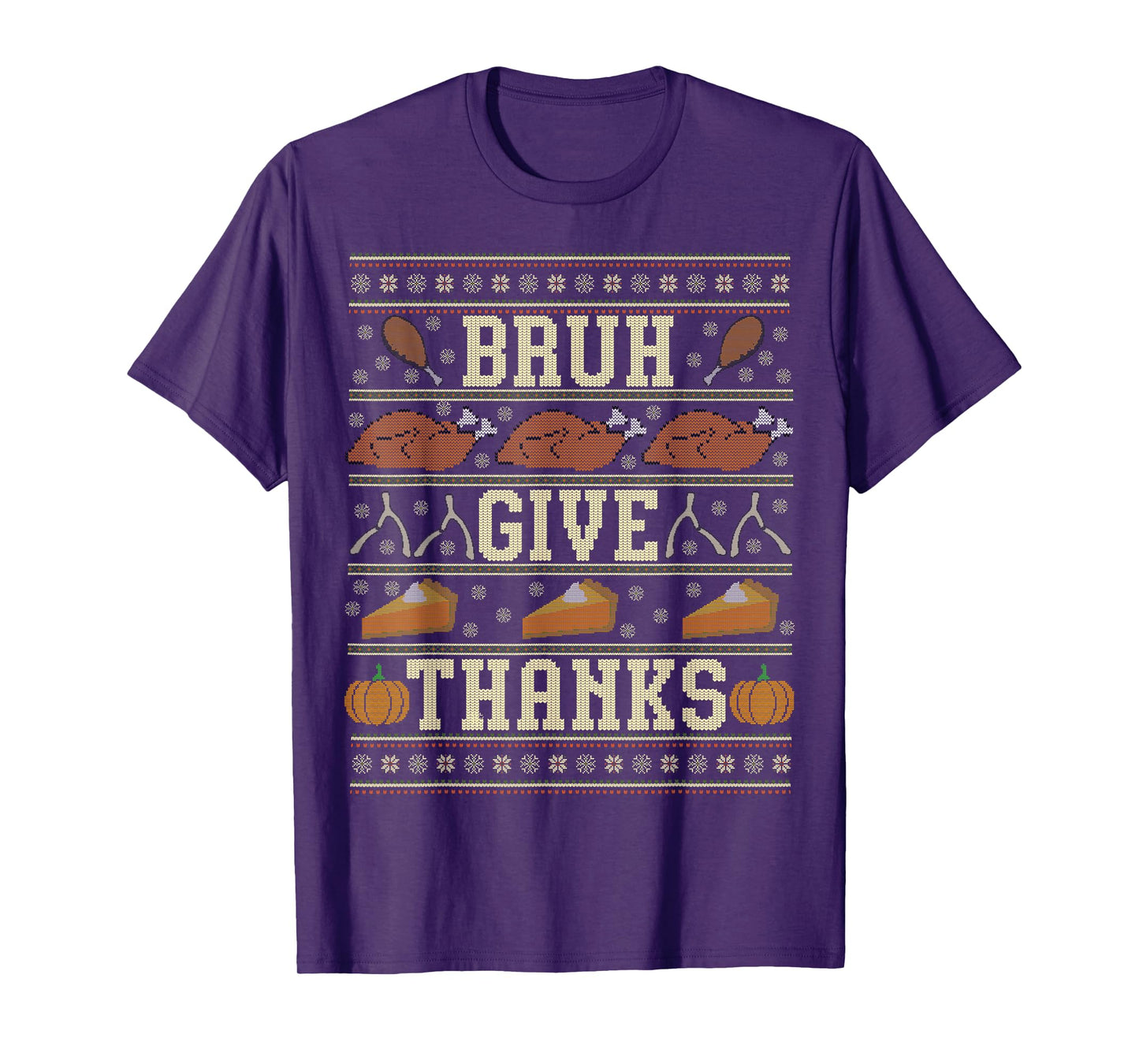 Bruh Meme Ugly Thanksgiving Sweater Turkey Teen Boys Kids T-Shirt
