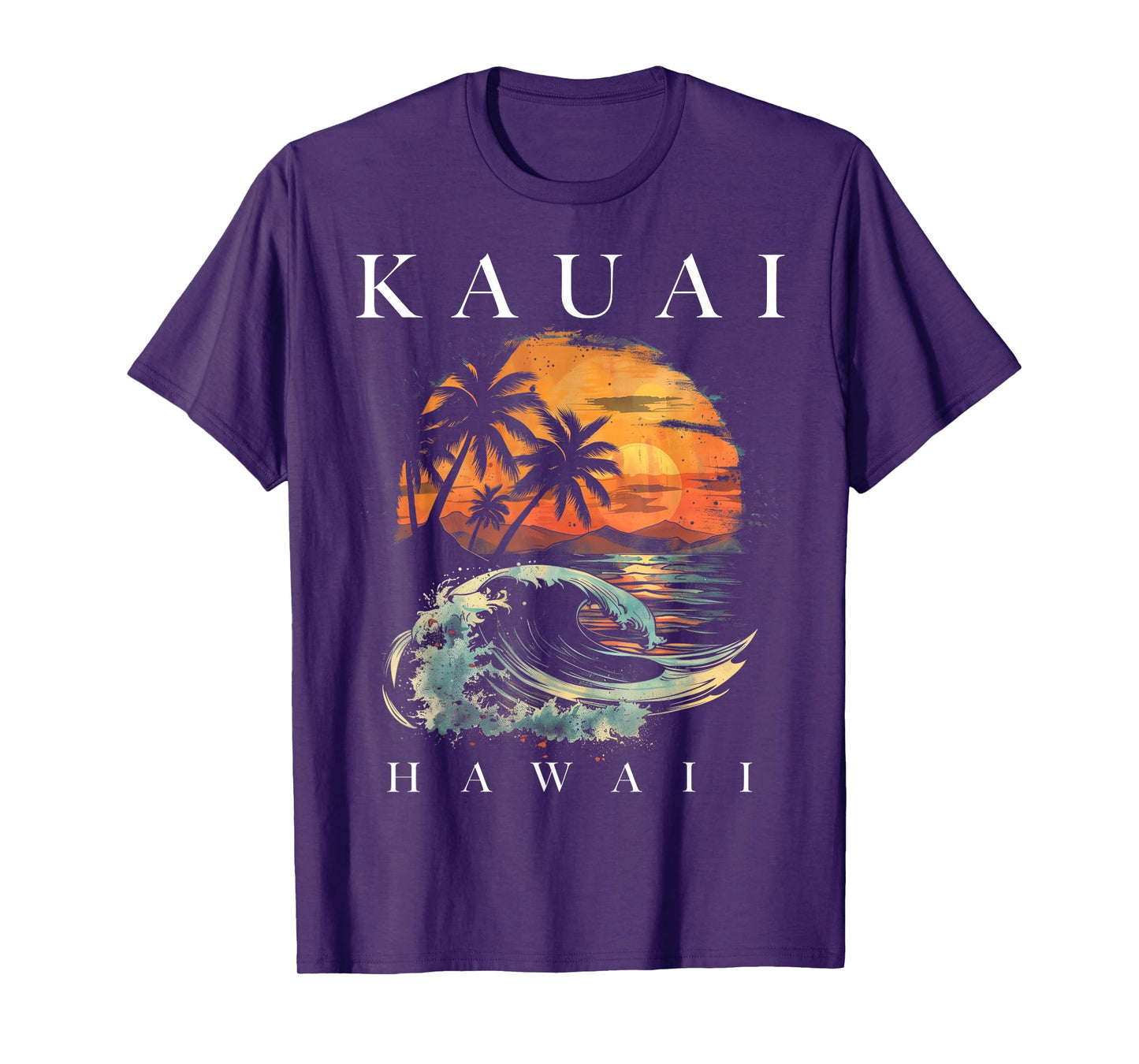 Kauai Hawaii Aloha Hawaiian Surf Surfer Vintage T-Shirt