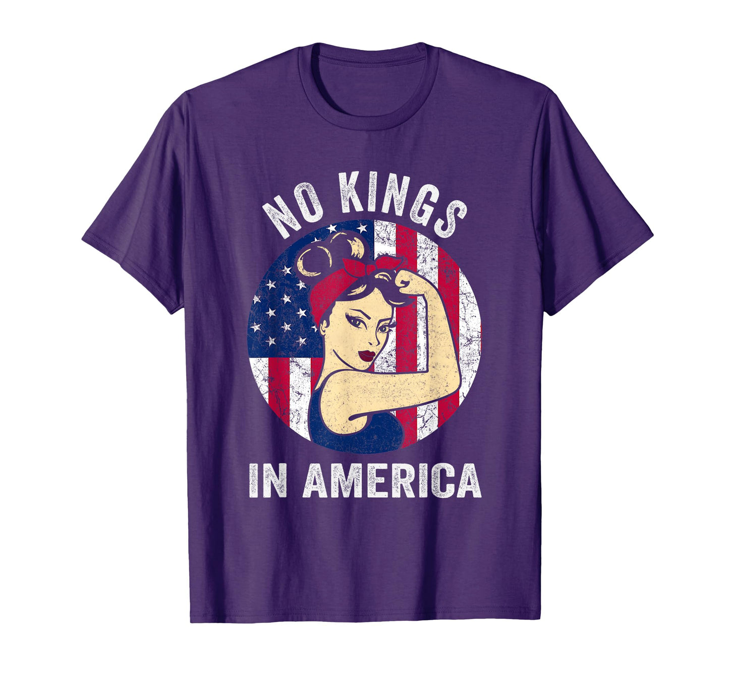 No Kings Shirt Women Vintage America No Kings in America T-Shirt