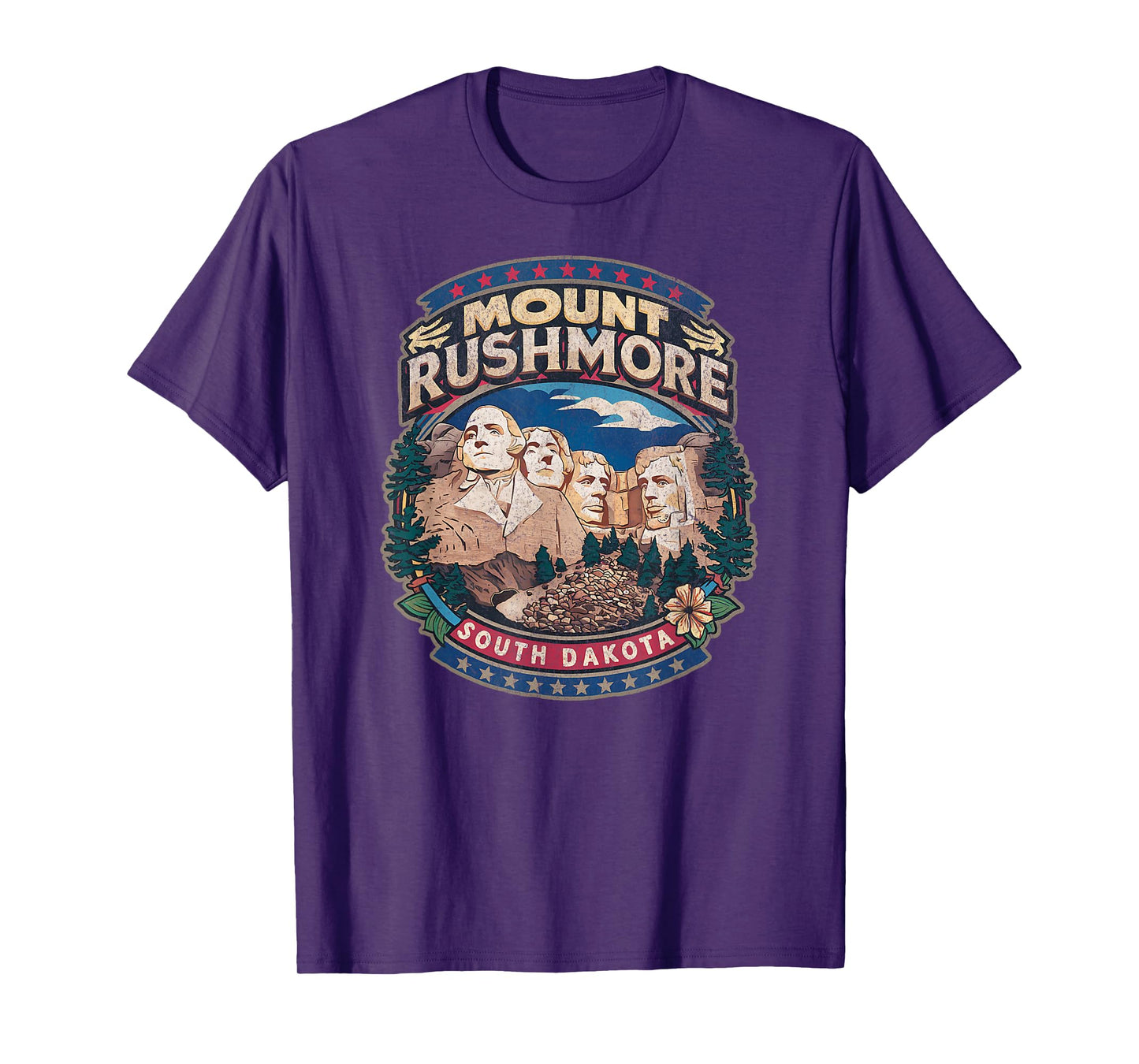 Mount Rushmore South dakota retro 80s mt Rushmore souvenir T-Shirt