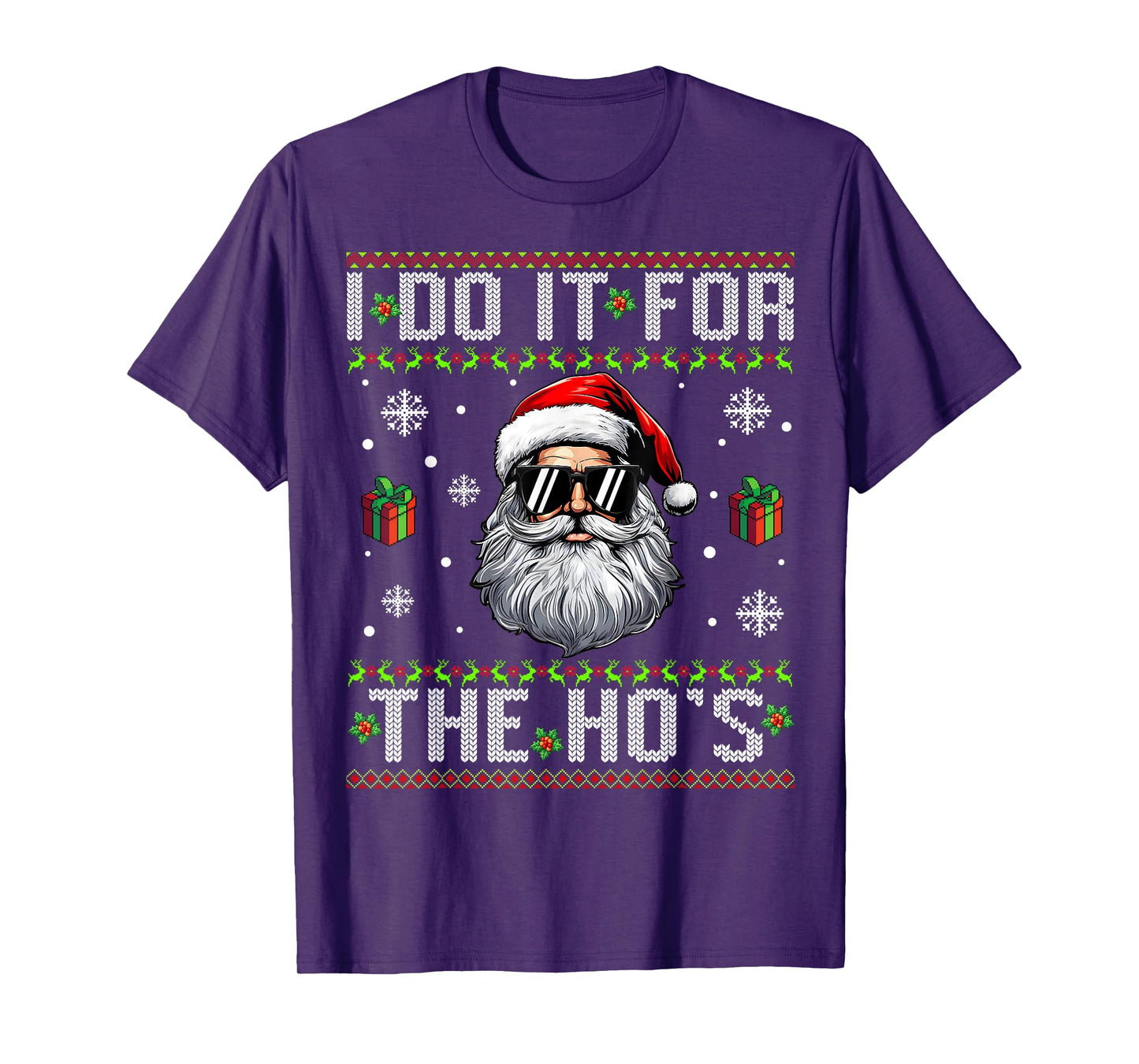 I Do It for The Ho's Christmas Cool Santa Clause T-Shirt