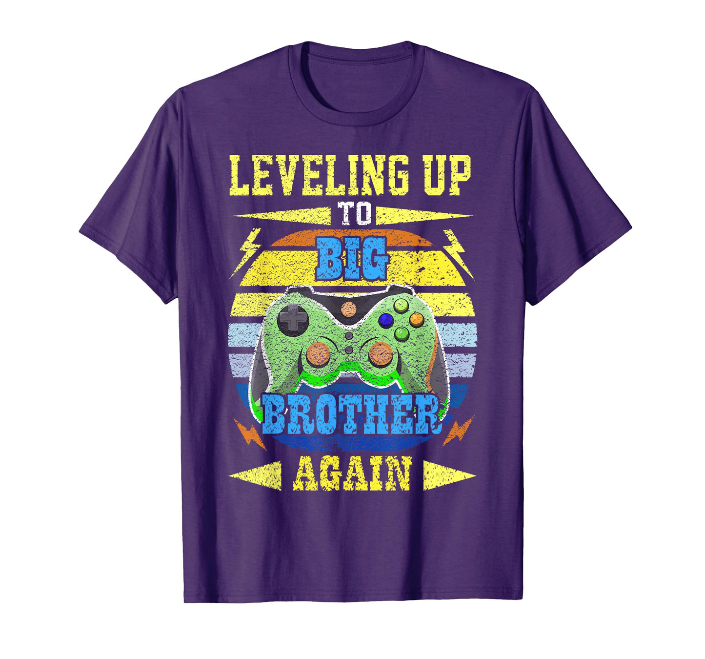 Funny Leveling Up To Big Brother Again Big Bro Gaming Gifts T-Shirt