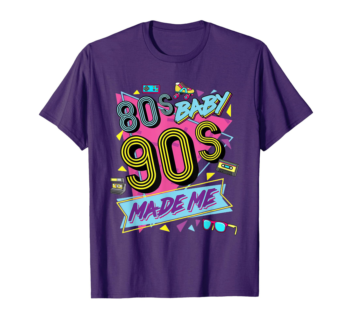 1980s 80's Baby 1990s 90's Made Me Costume Retro Party T-Shirt