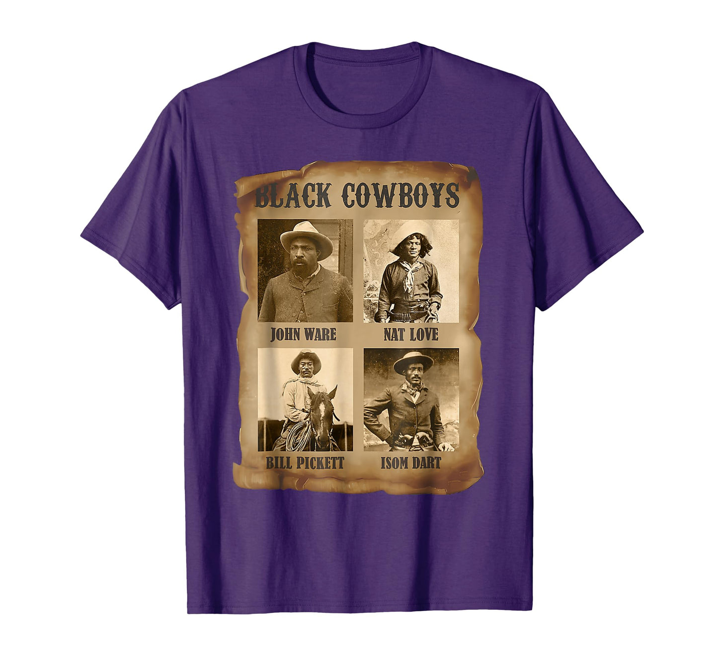 Black Cowboy Western Rodeo Melanin Black History Texas Men T-Shirt