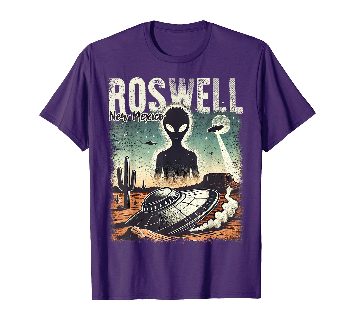 Roswell New Mexico 1947 Alien Abduction UFO Crash Vintage T-Shirt