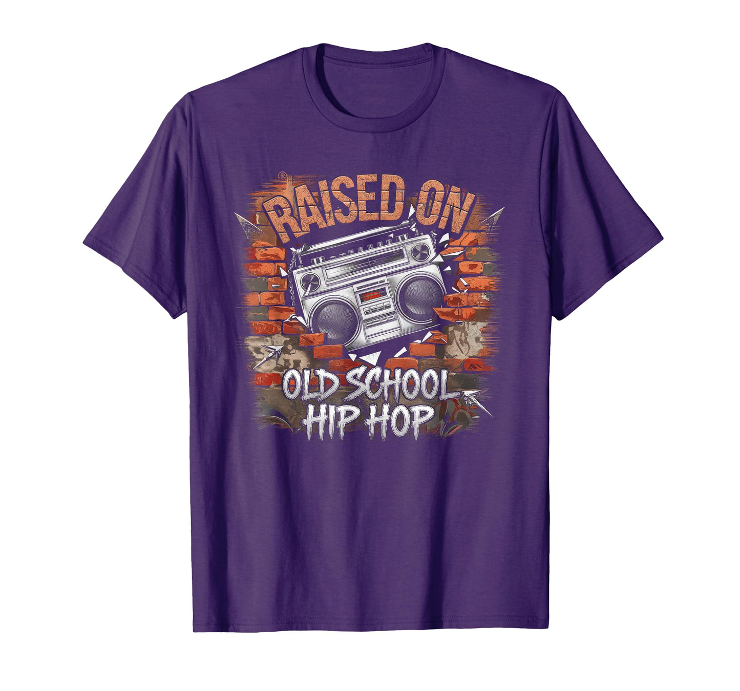RAISED ON OLD SCHOOL Graffiti Rap HIP HOP Tshirt Cassette T-Shirt