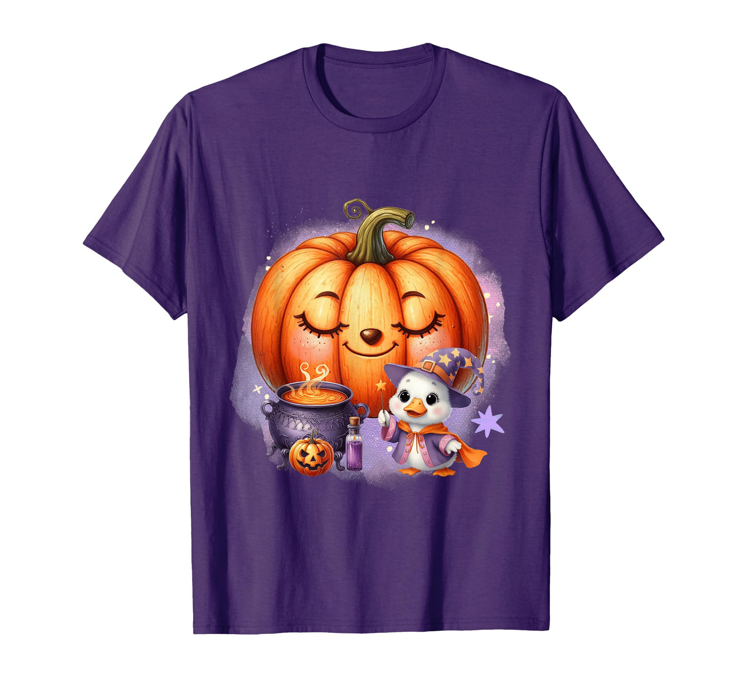 Halloween Goose Jack O Lantern Cute Wizard Animal Baby T-Shirt