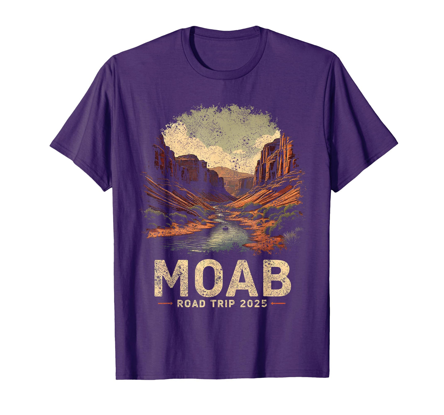 Moab Arches Family Road Trip 2025 Vintage Moab Nature Utah T-Shirt