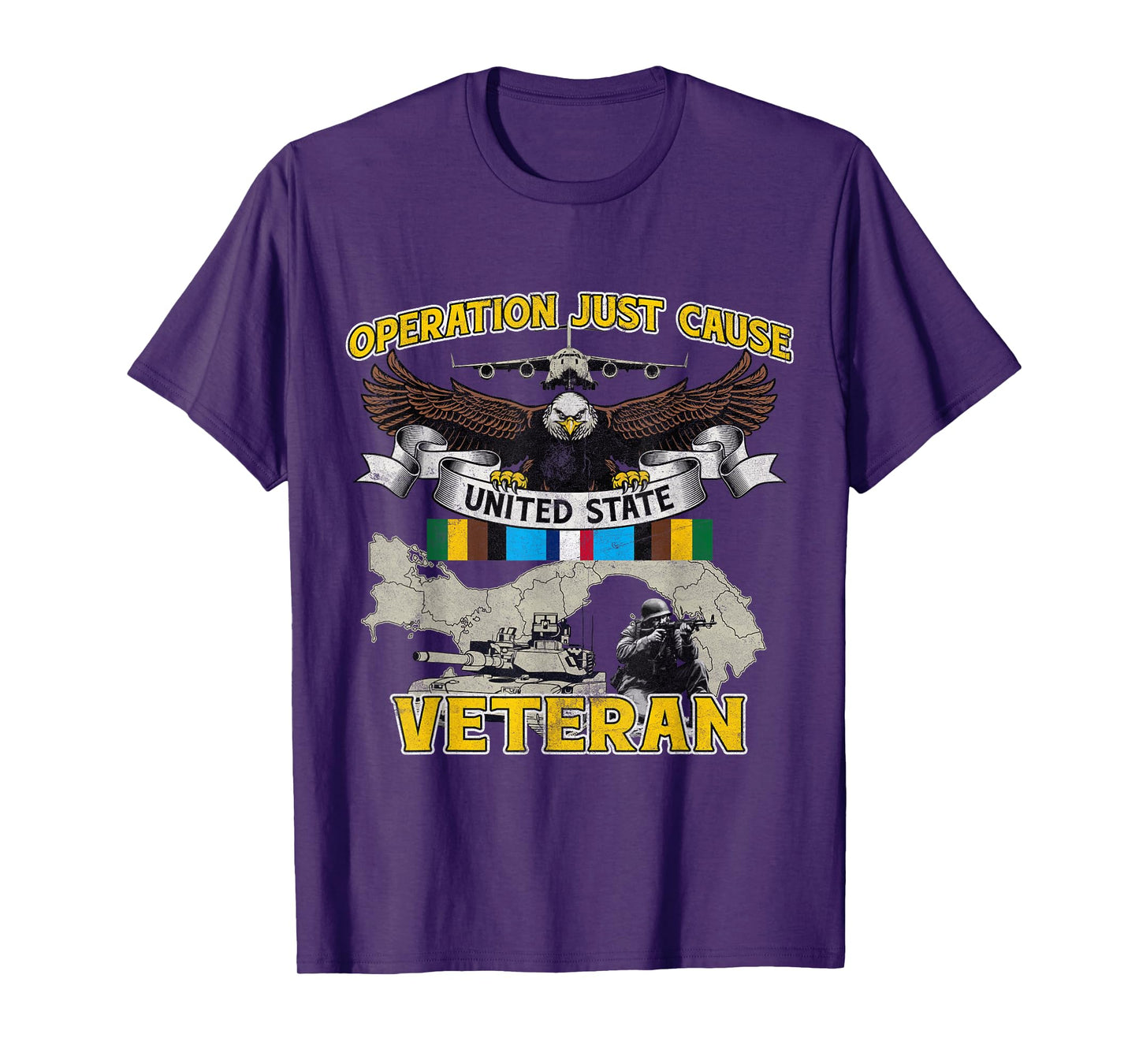 Operation Just Cause Map Panama OJC Veteran Vintage Gifts T-Shirt