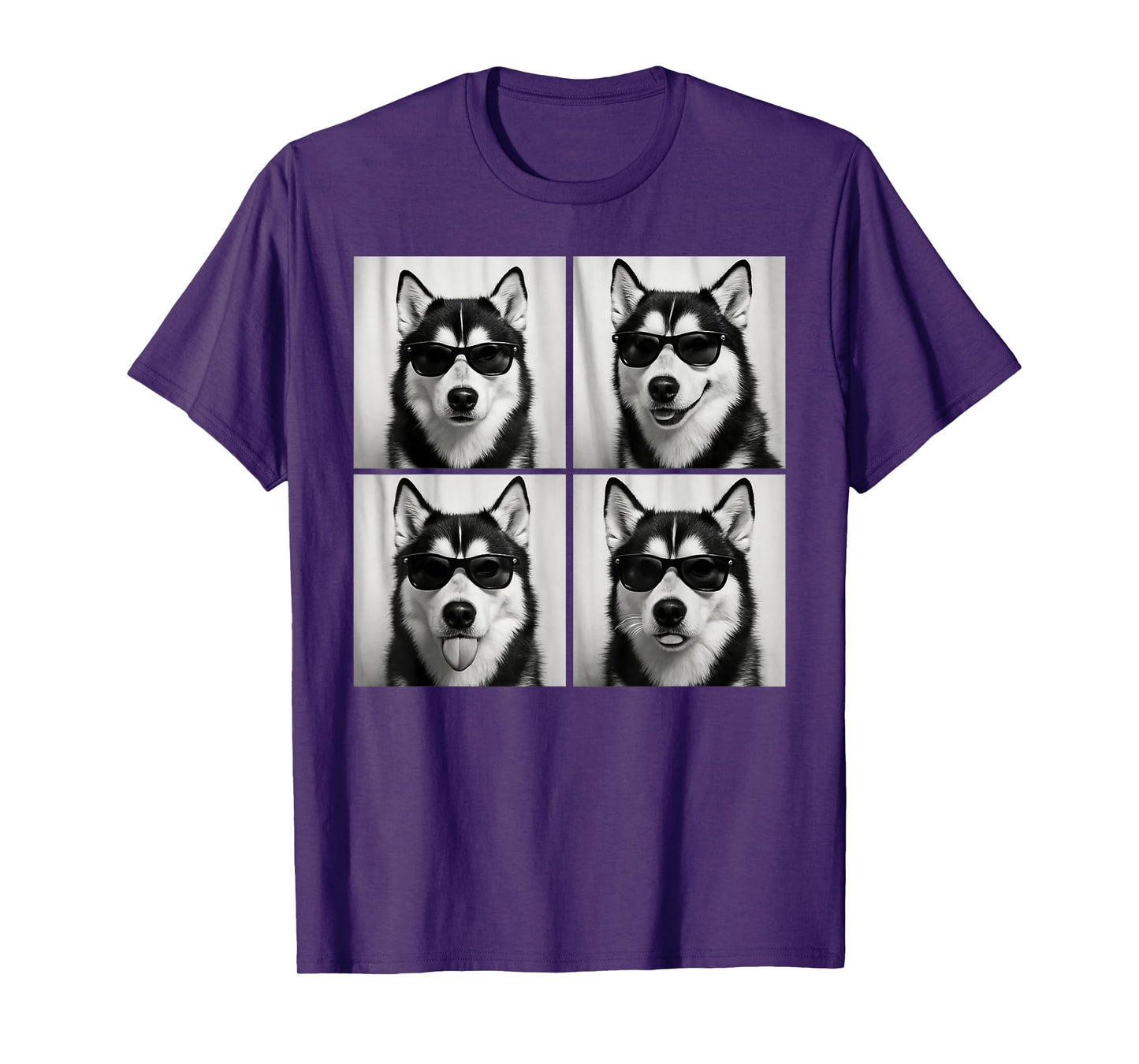 Funny Siberian Husky Lover Cute Huskies Dog Photo Booth Men Women Kids T-Shirt