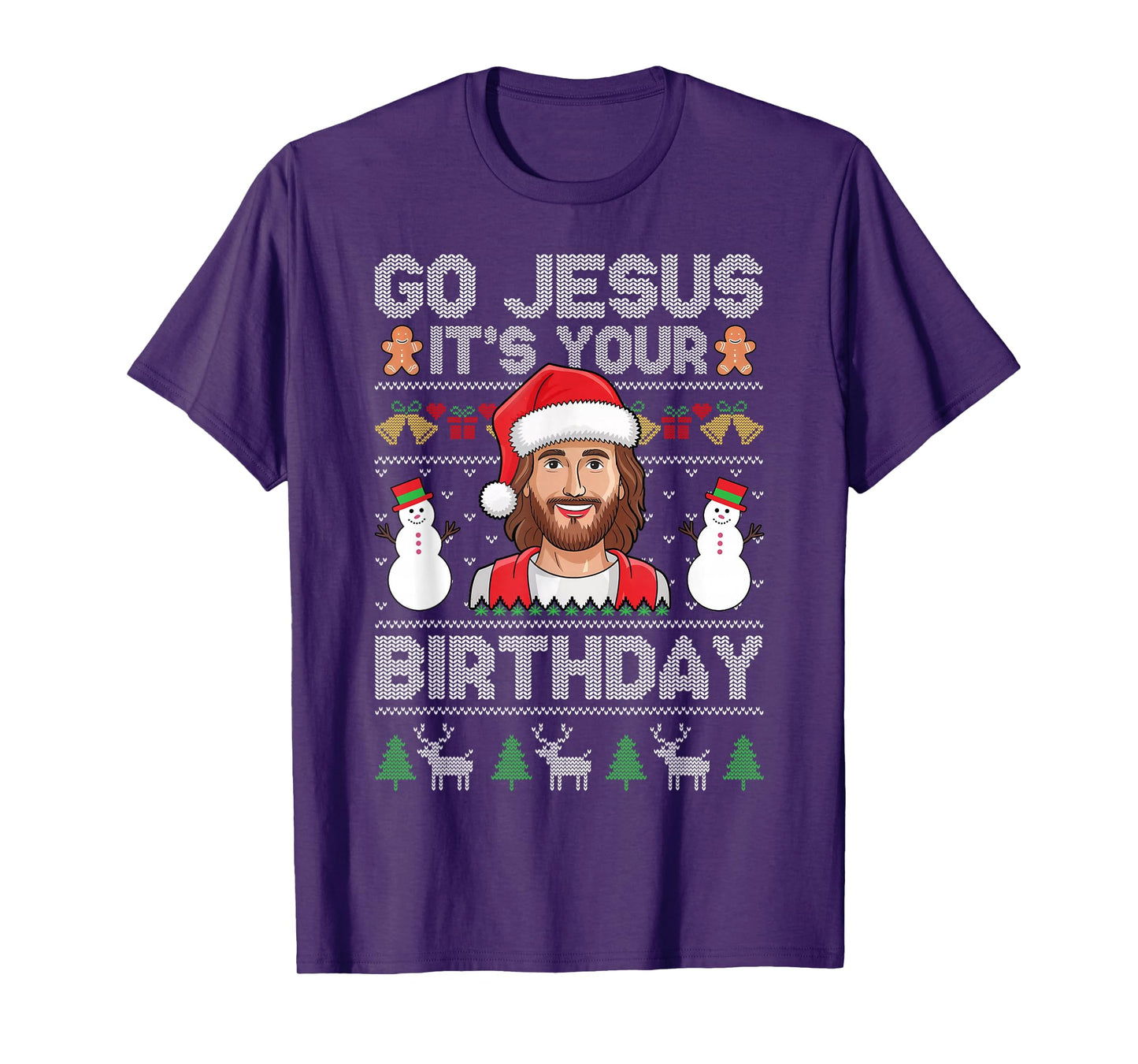 Go Jesus It's Your Birthday Funny Ugly Christmas Sweater T-Shirt