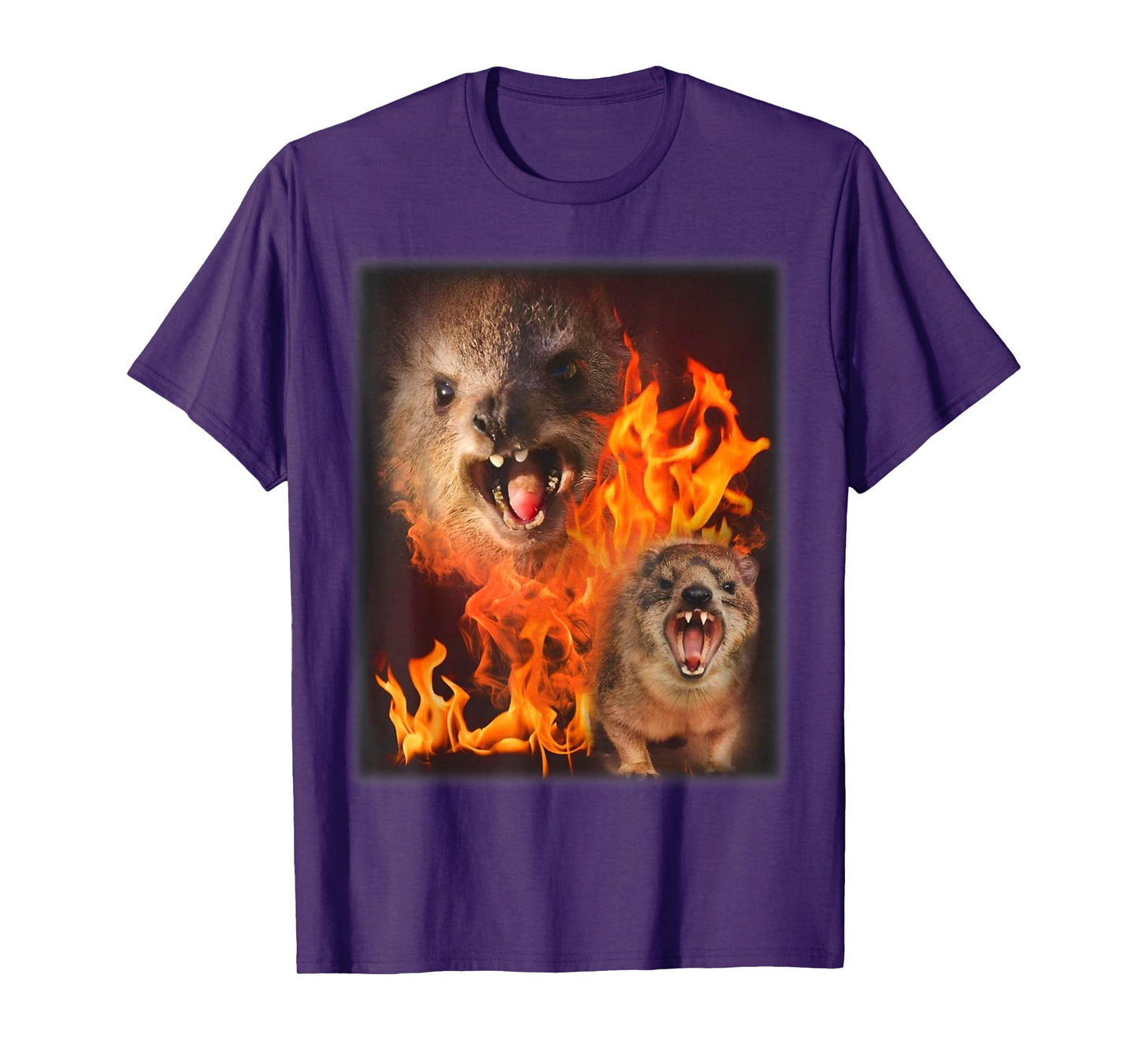 Funny Rock Hyrax Fire Meme T-Shirt