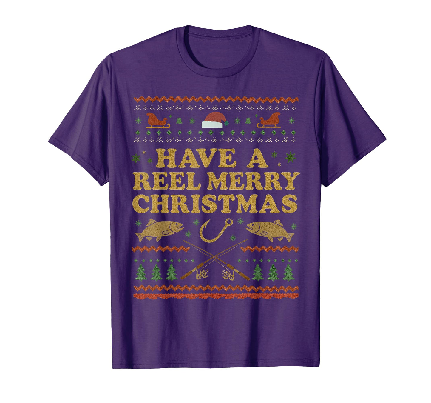 Have a Reel Merry Christmas Fishing Vintage Funny Xmas T-Shirt