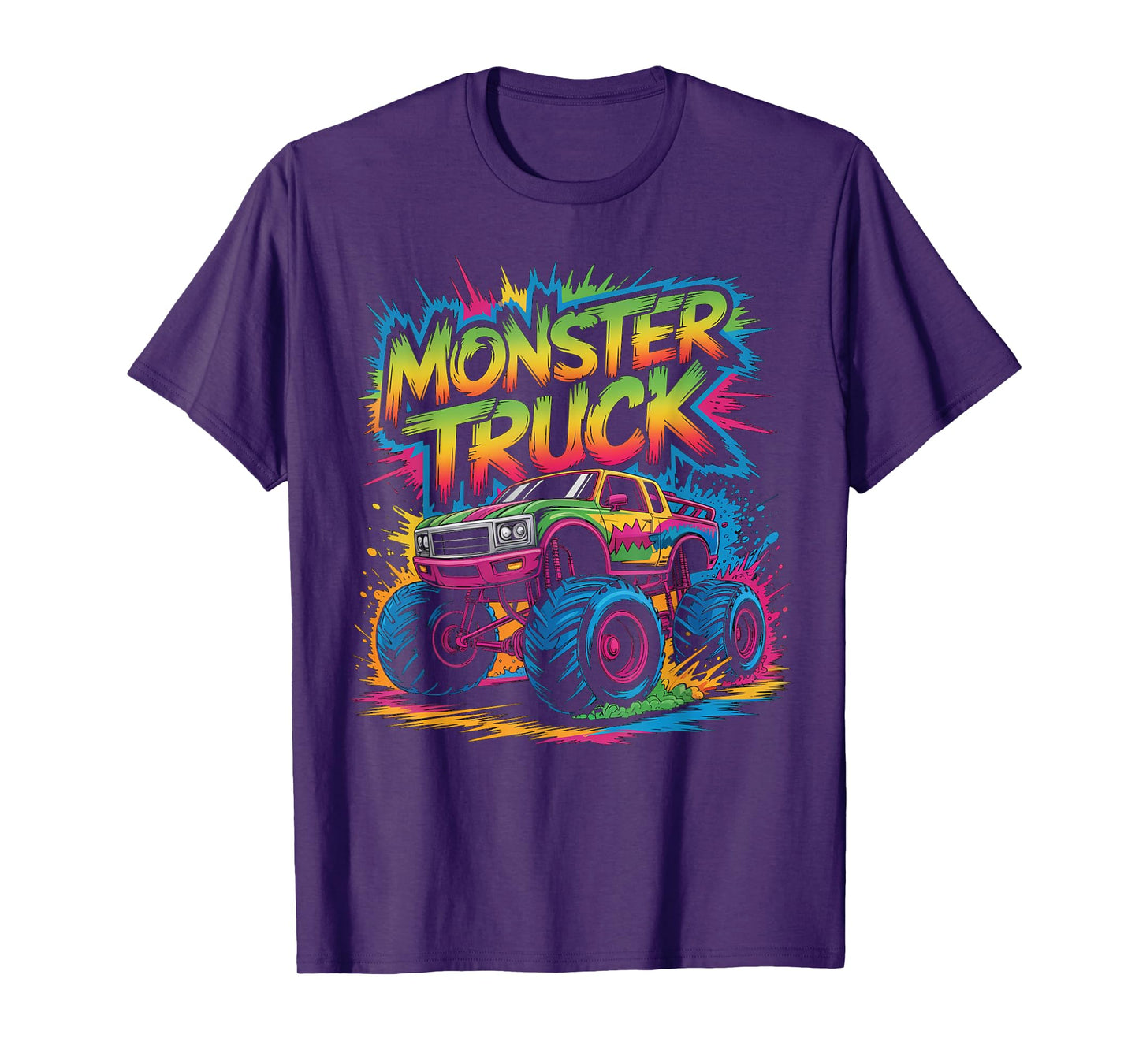 Monster Truck for Toddlers, Kids Monster Truck Retro Vintage T-Shirt