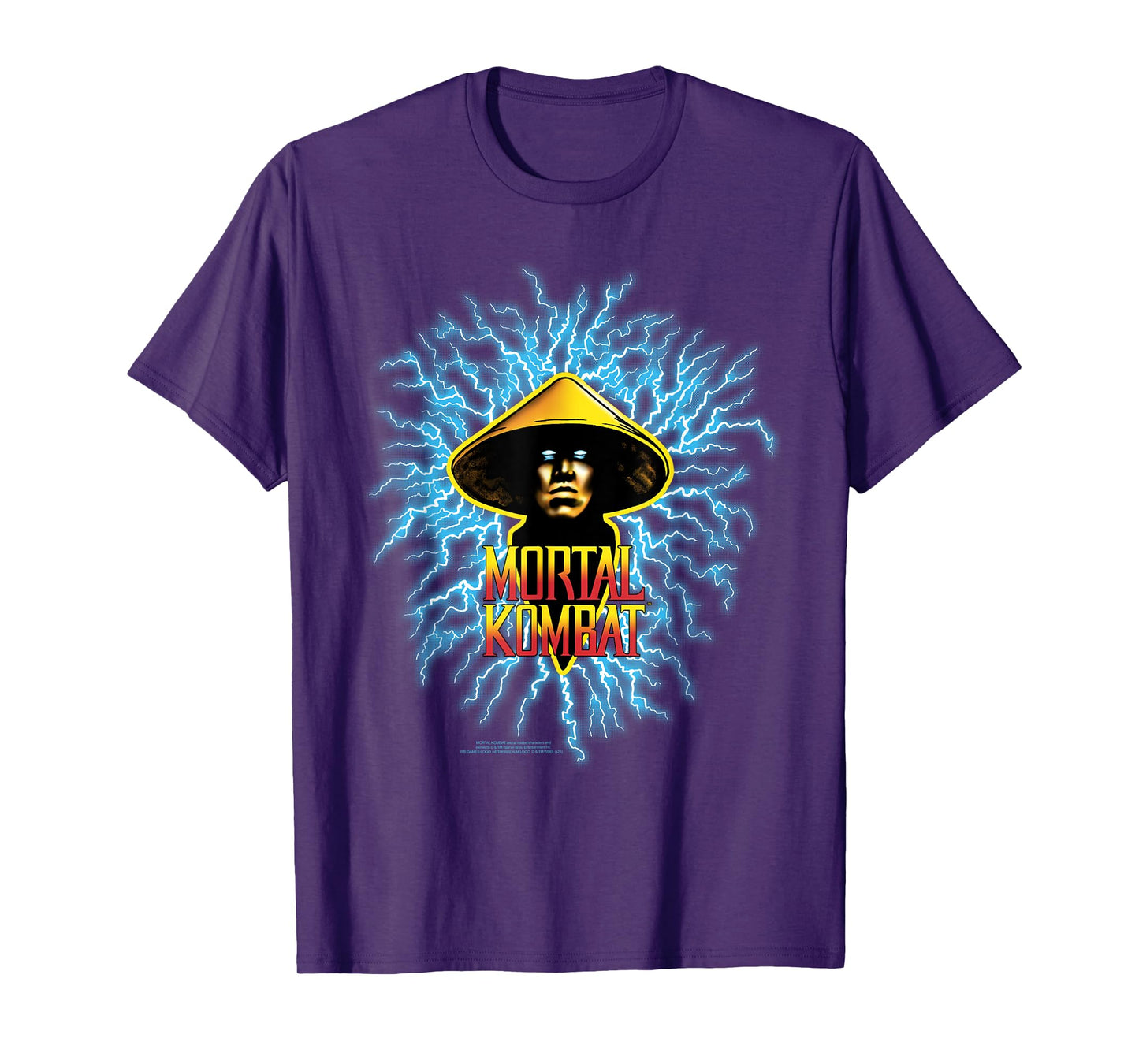 Mortal Kombat Raiden with Lightning and Logo Video Game T-Shirt