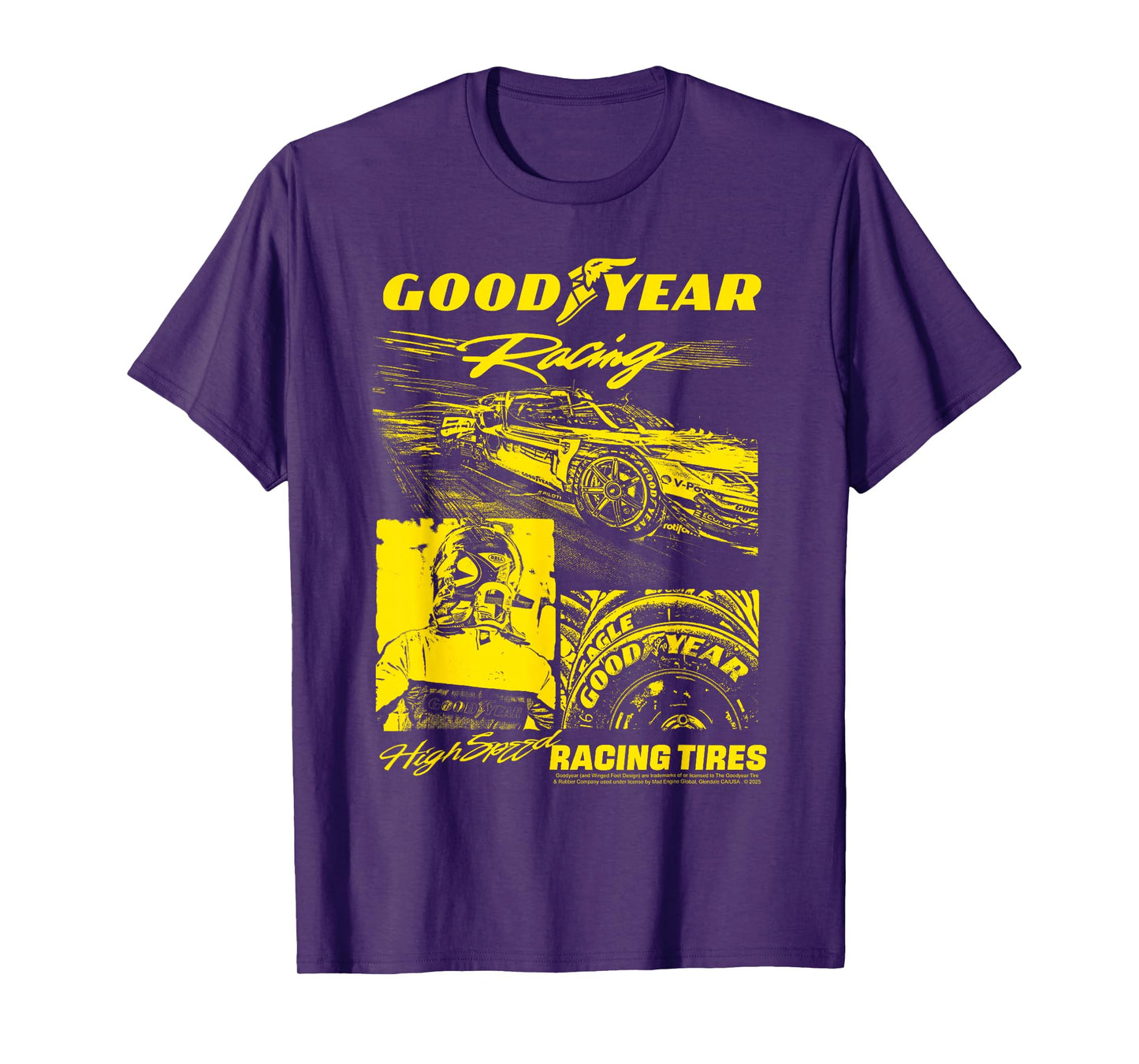 Goodyear Racing High Speed Tires Vintage Panels T-Shirt