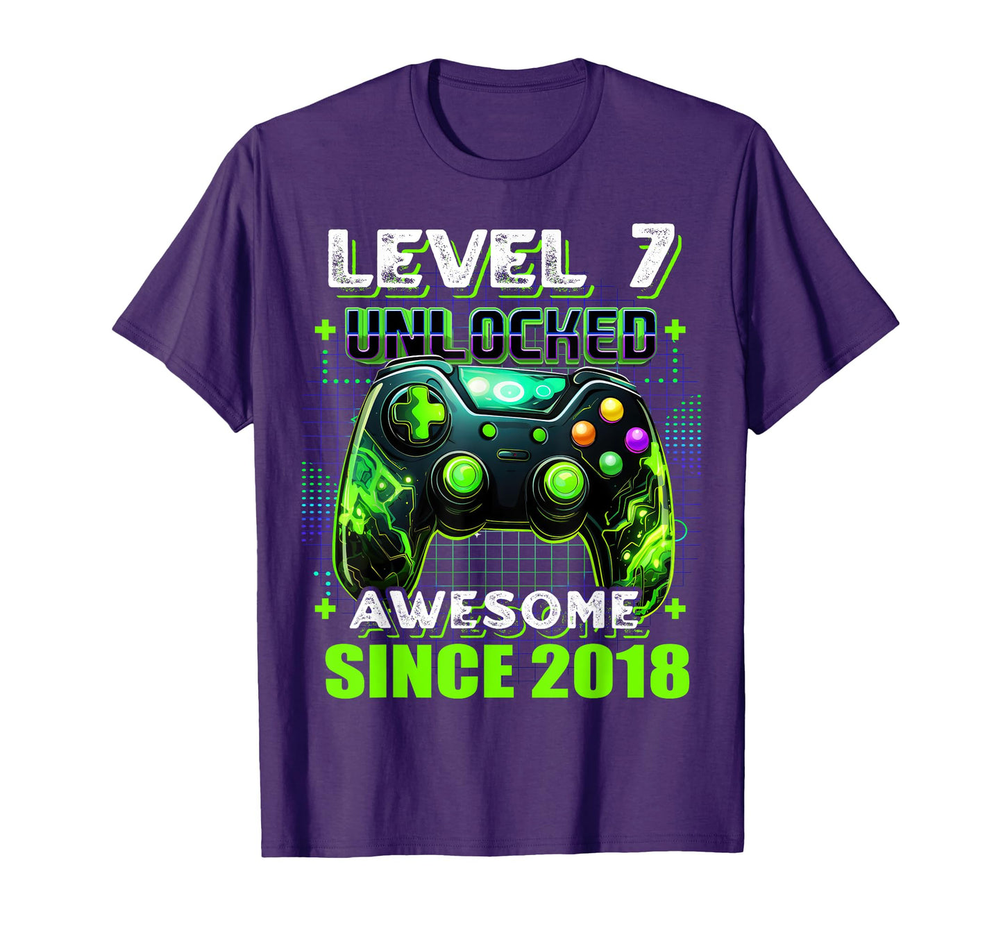 7th Birthday Boy Level 7 Gamer 7 Year Video Game Party T-Shirt