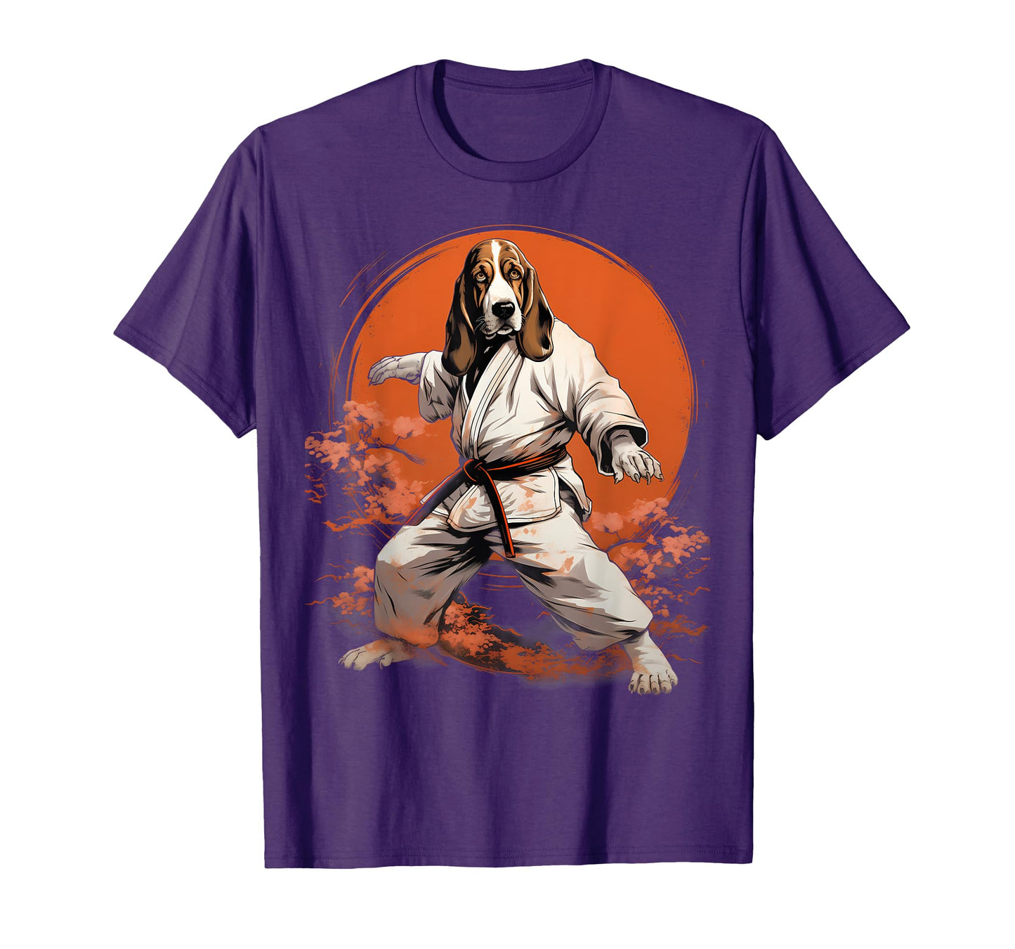 MMA Basset Hound Dog Karate T-Shirt