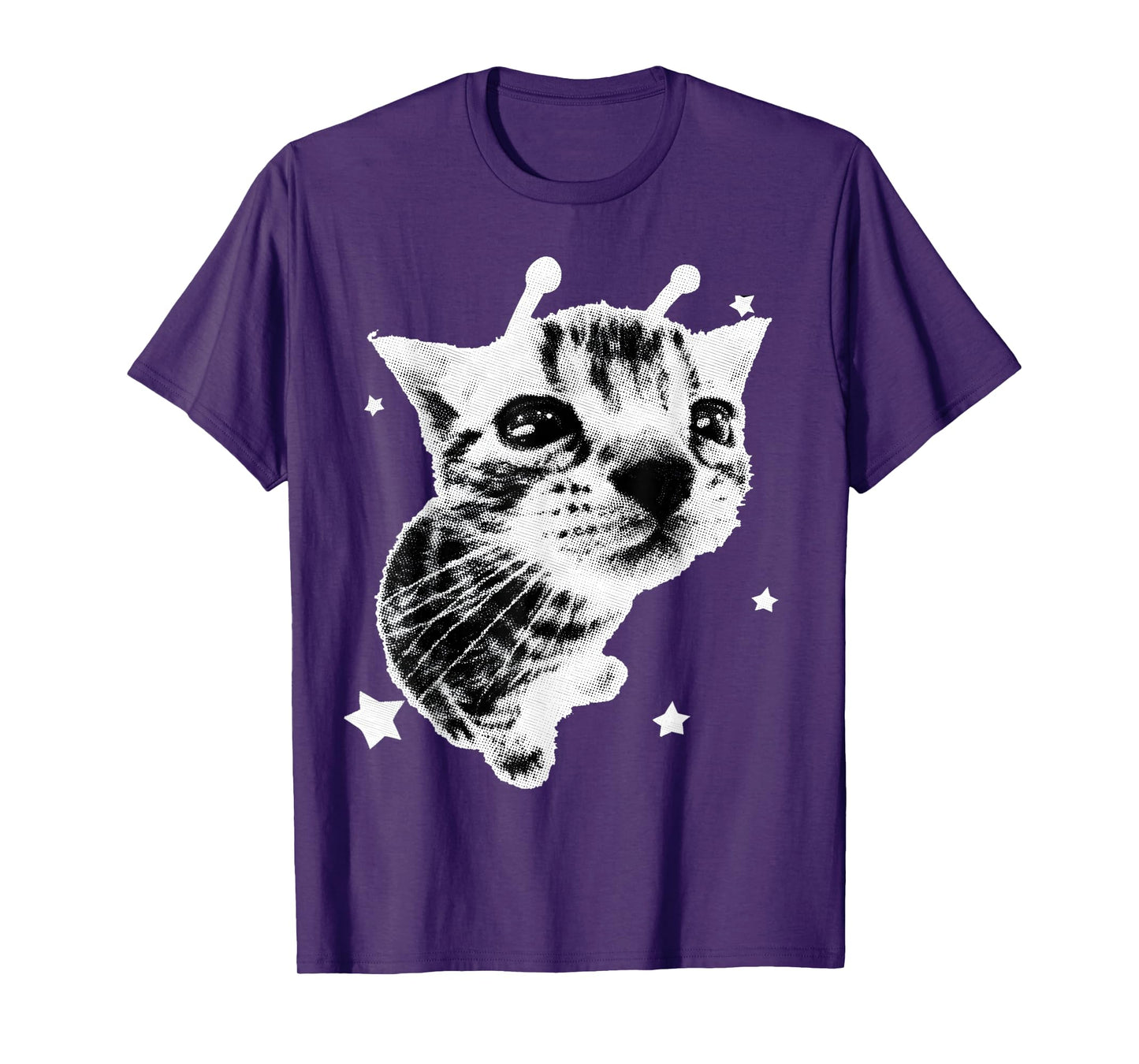 Y2K Alien Cat Meme Retro Silly Cat Vintage Kitty Funny Shirt T-Shirt