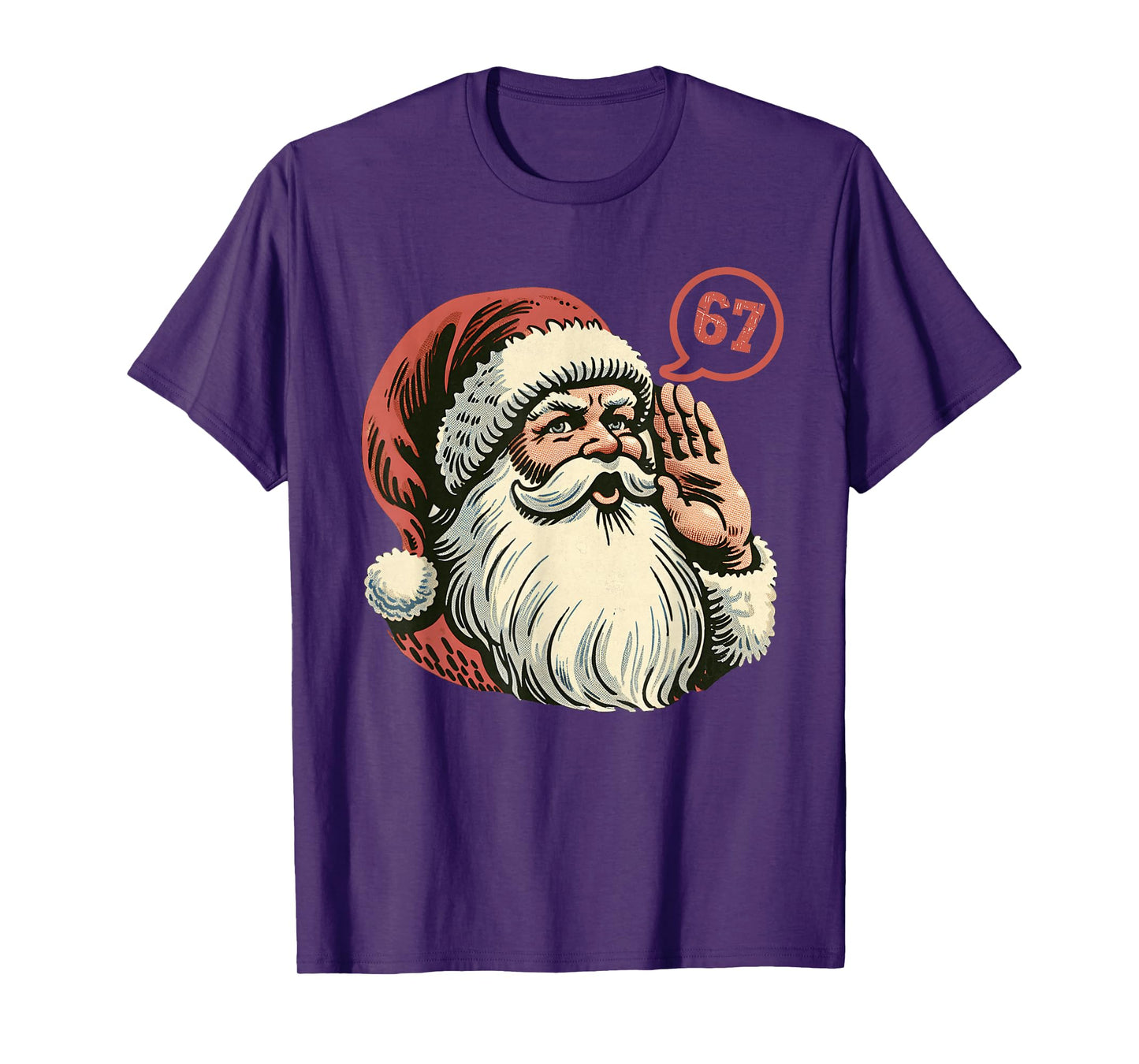 67 Christmas Funny Six Seven Meme Brainrot Santa Claus Boys T-Shirt