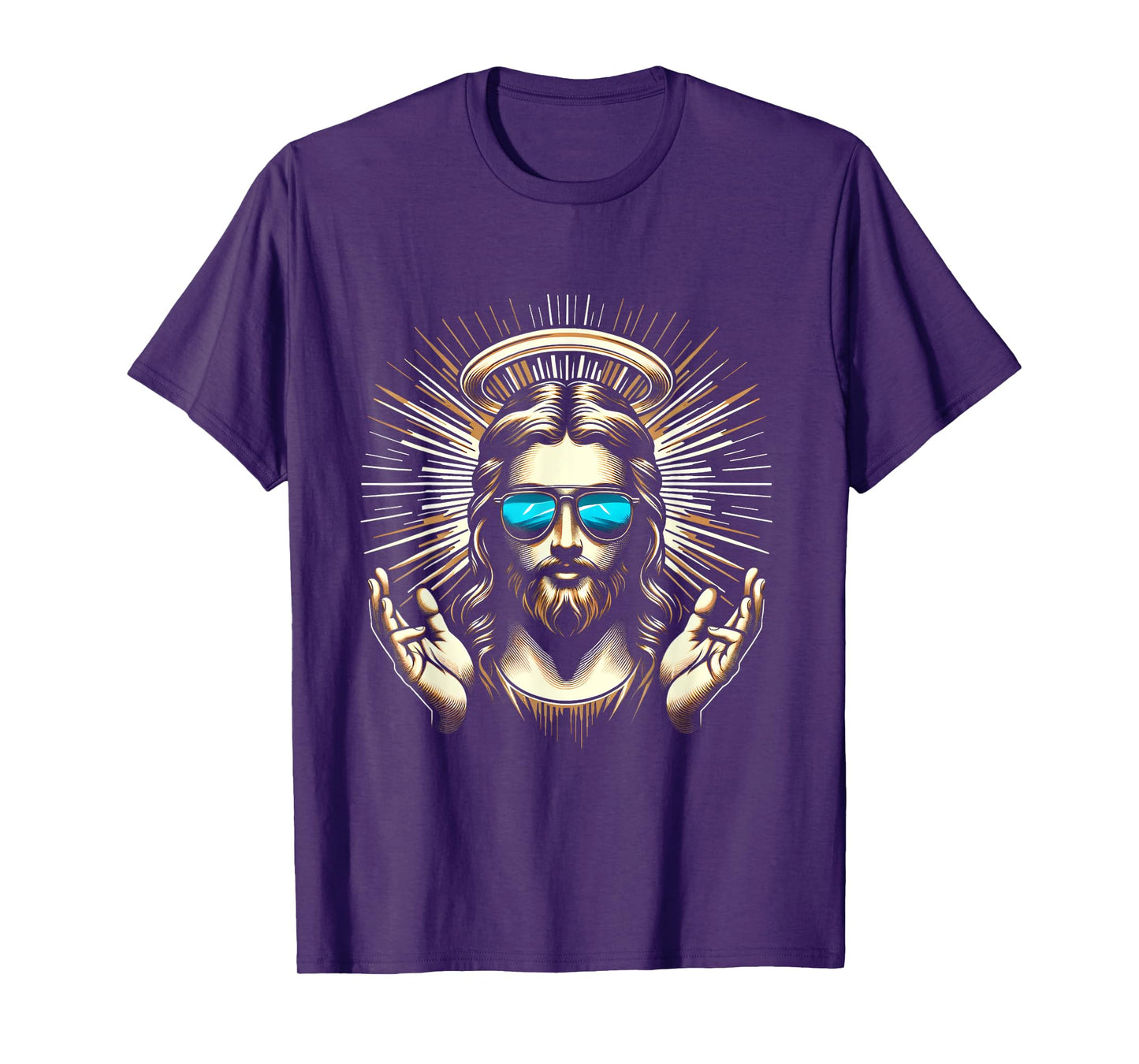 Love Jesus Summer Jesus Wearing Sunglasses Christian Church Men Women Kids T-Shirt