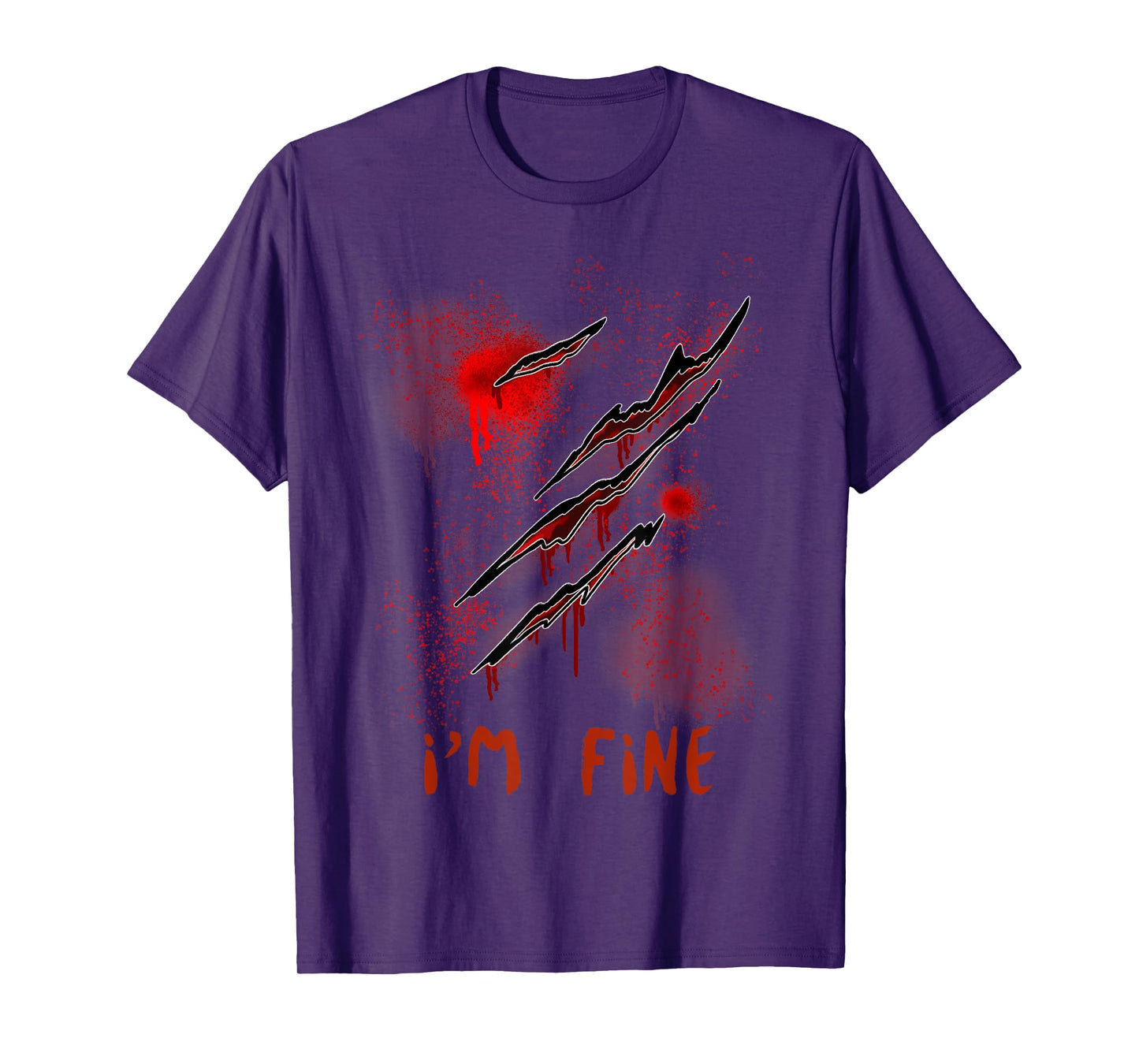 Im Fine With Blood Scary Halloween Men Women Horror T-Shirt