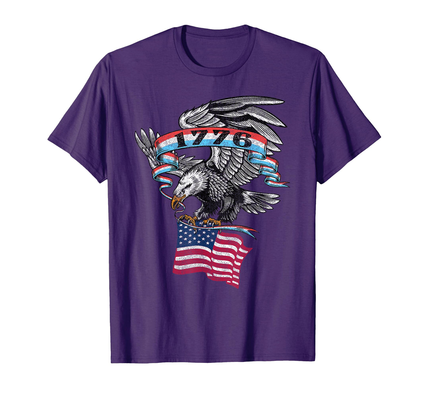 1776 American Flag USA Eagle Vintage Graphic T-Shirt