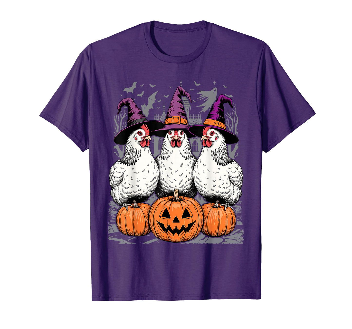 Chicken Witches Funny Halloween Spooky Season Chickens T-Shirt