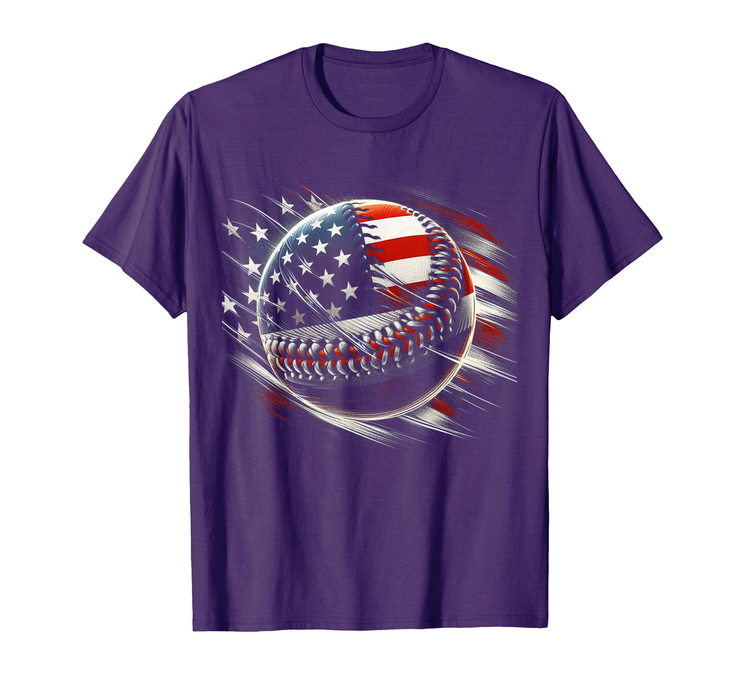 Baseball 4th Of July Men USA American Flag Boys Patriotic T-Shirt