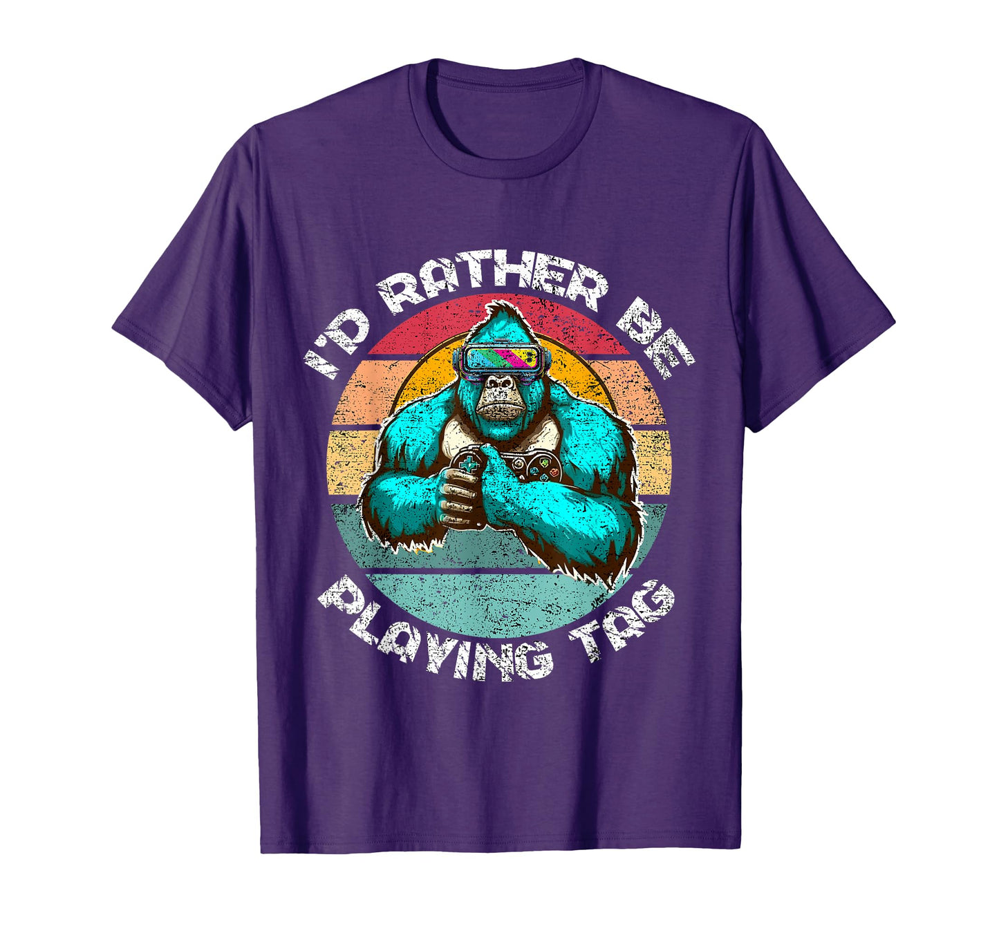 I'd Rather Be Playing Tag Gorilla Monke Tag Gorilla VR Gamer T-Shirt