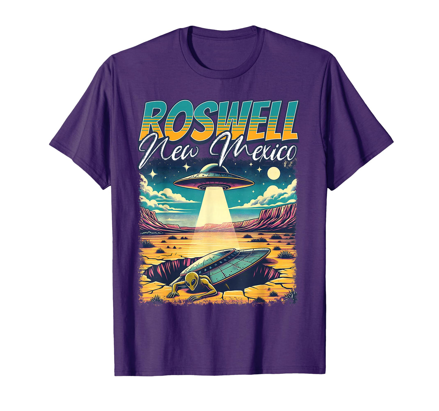 Roswell New Mexico 1947 Alien Abduction UFO Crash Vintage T-Shirt