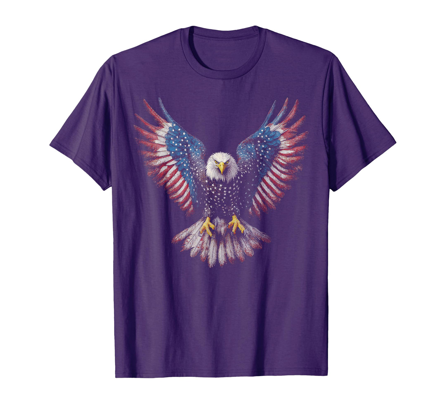 American Flag Bald Eagle 4th of July USA Patriotic Men Women T-Shirt